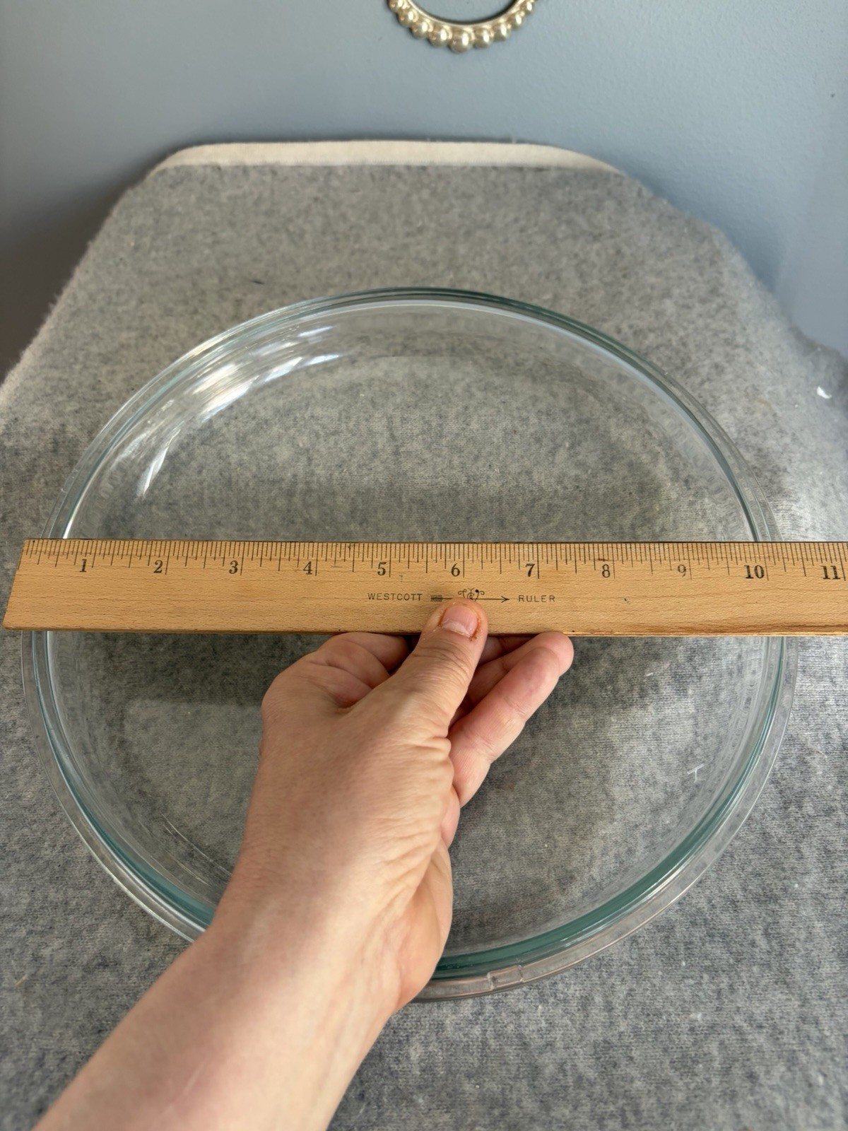 Le Creuset Pyrex 10 Inch Clear Glass Lid Black Knob