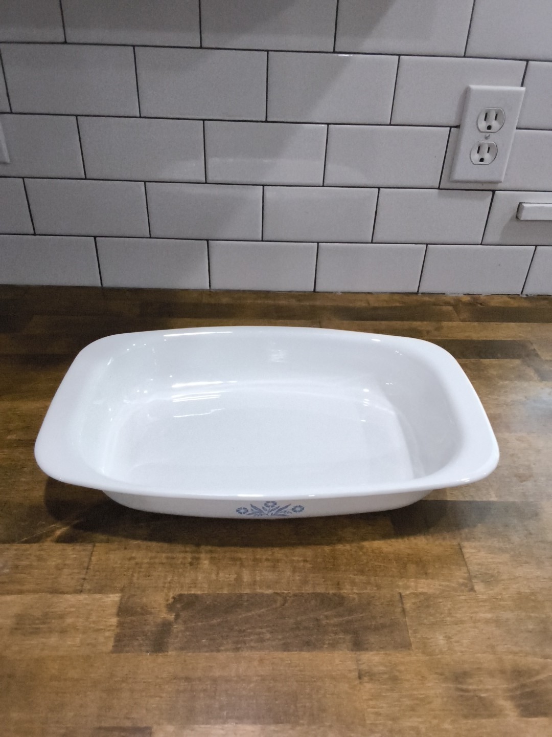 Vintage Corning Ware Cornflower Blue P-21 Rectangular Open Roaster 13 x 9 x 2