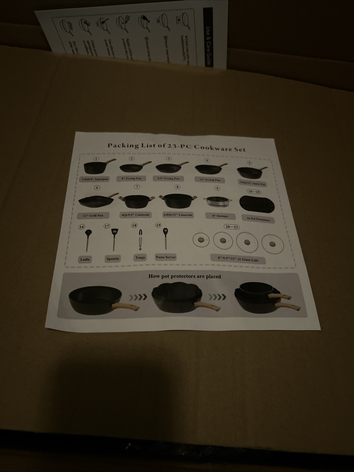 Bazova 23-Piece Pots and Pans Set Non Stick,Titanium Ceramic Cookware Set