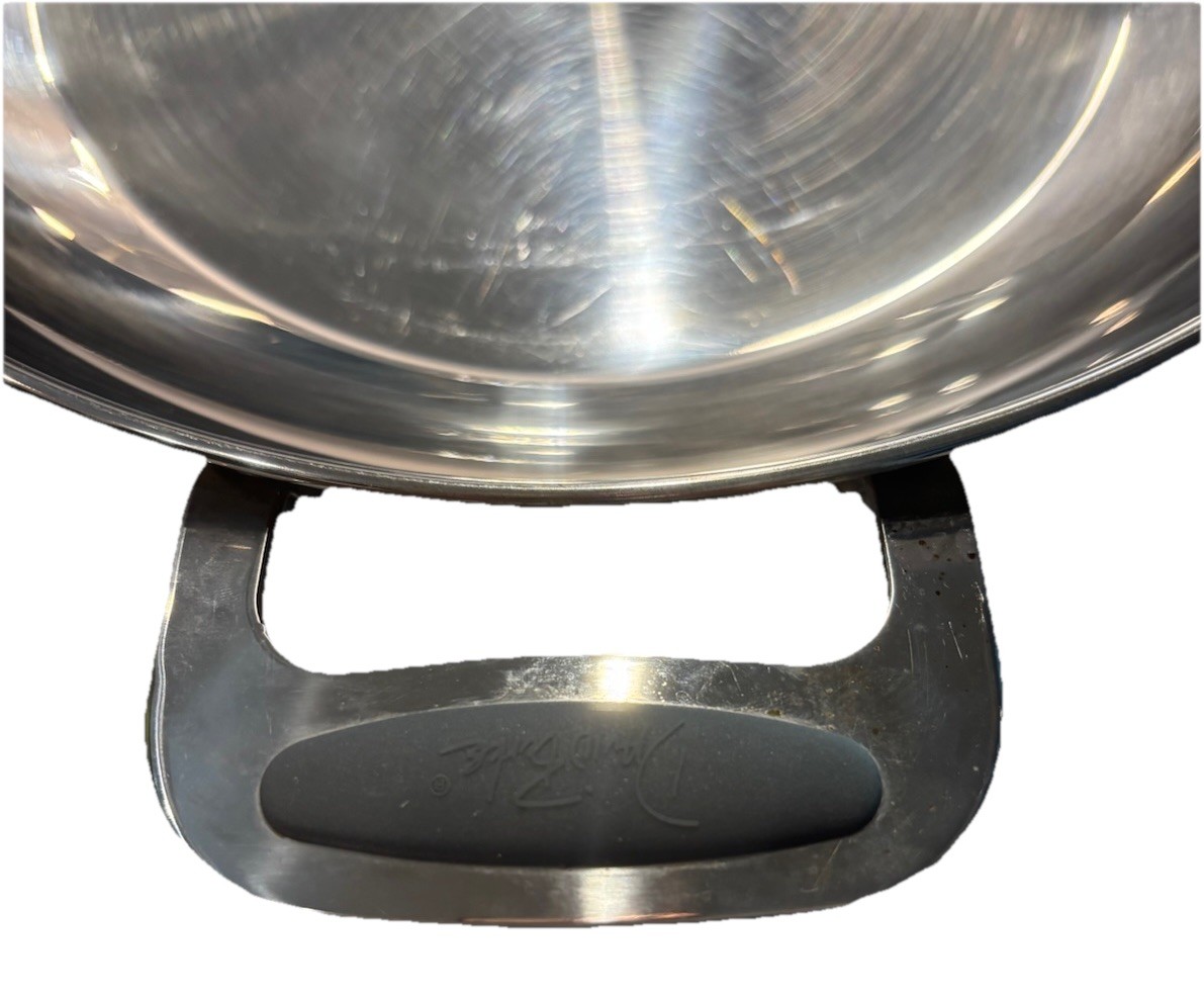 David Burke Gourmet 12 Inches Pro Heavy Stainless Frying Pan Pour Spouts