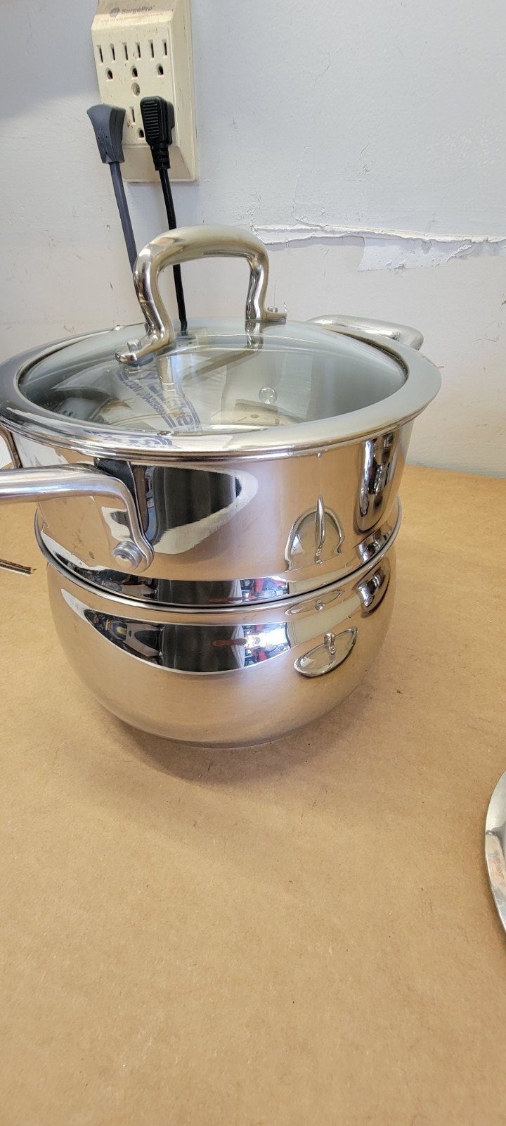 Biltmore 3 Pc Sauce Pans Pots Heavy Stainless Steel Oven Safe Steamer 3.4 2.3 QT