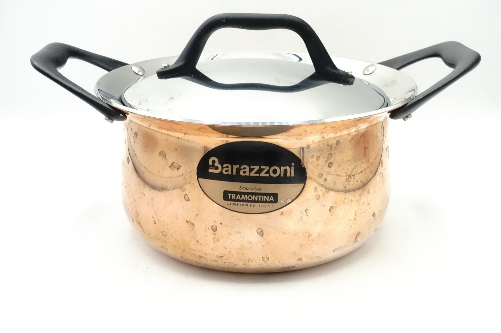 Tramontina Barazzoni Butterfly 6.5 inch Pot w/ Lid Copper Exterior Limited Ed.