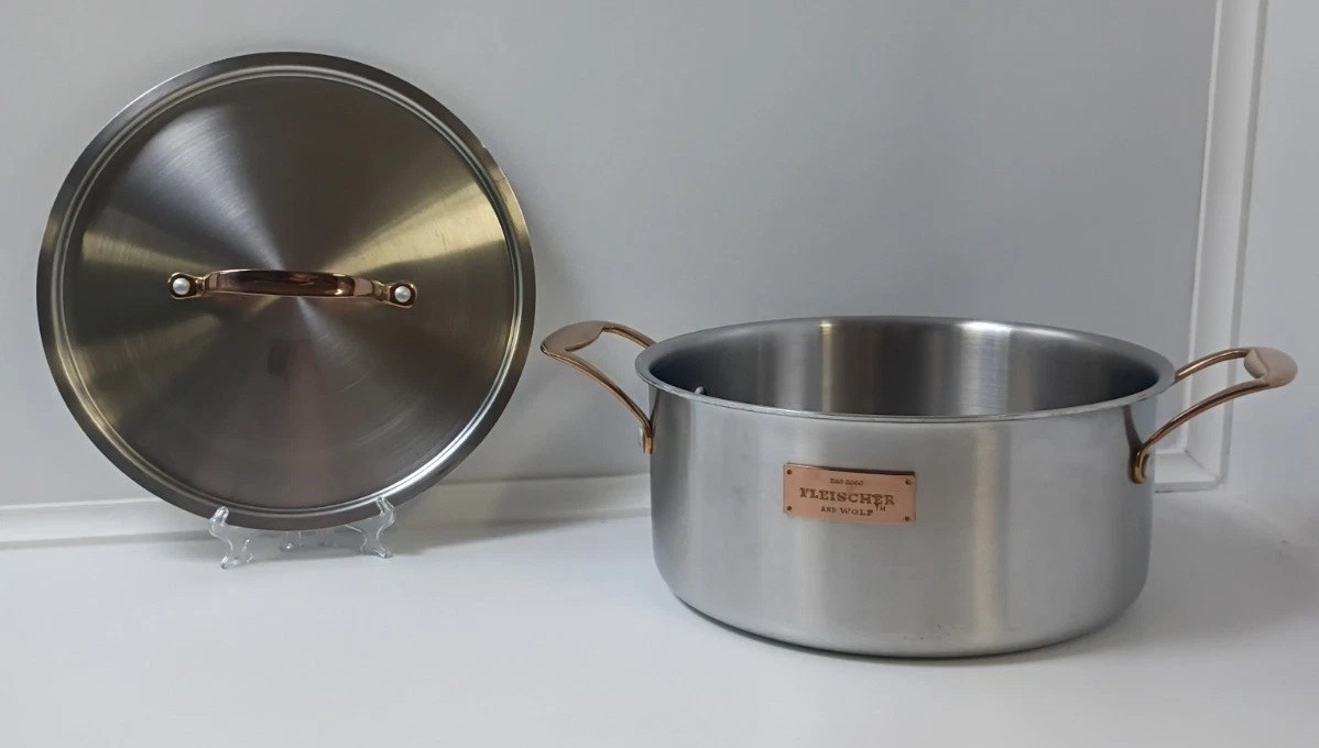 Fleischer & Wolf ES2000 Tri-Ply Stainless Steel Copper Pot & Pan Set 7 Pc