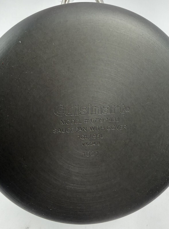 CUISINART NEW POT AND PANS SET W/ LIDS INDUCTION HARD ANODOZIED NON STICK