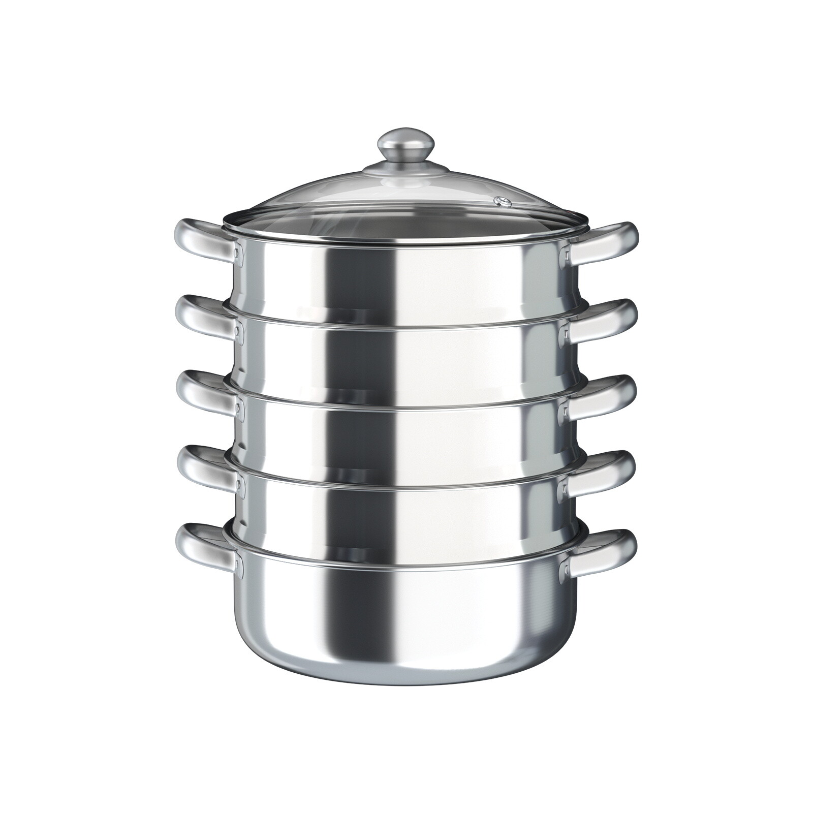 5tier Steamer Cookware Pot Stainless Steel Pot Stainless Steel Food Steamer &Lid