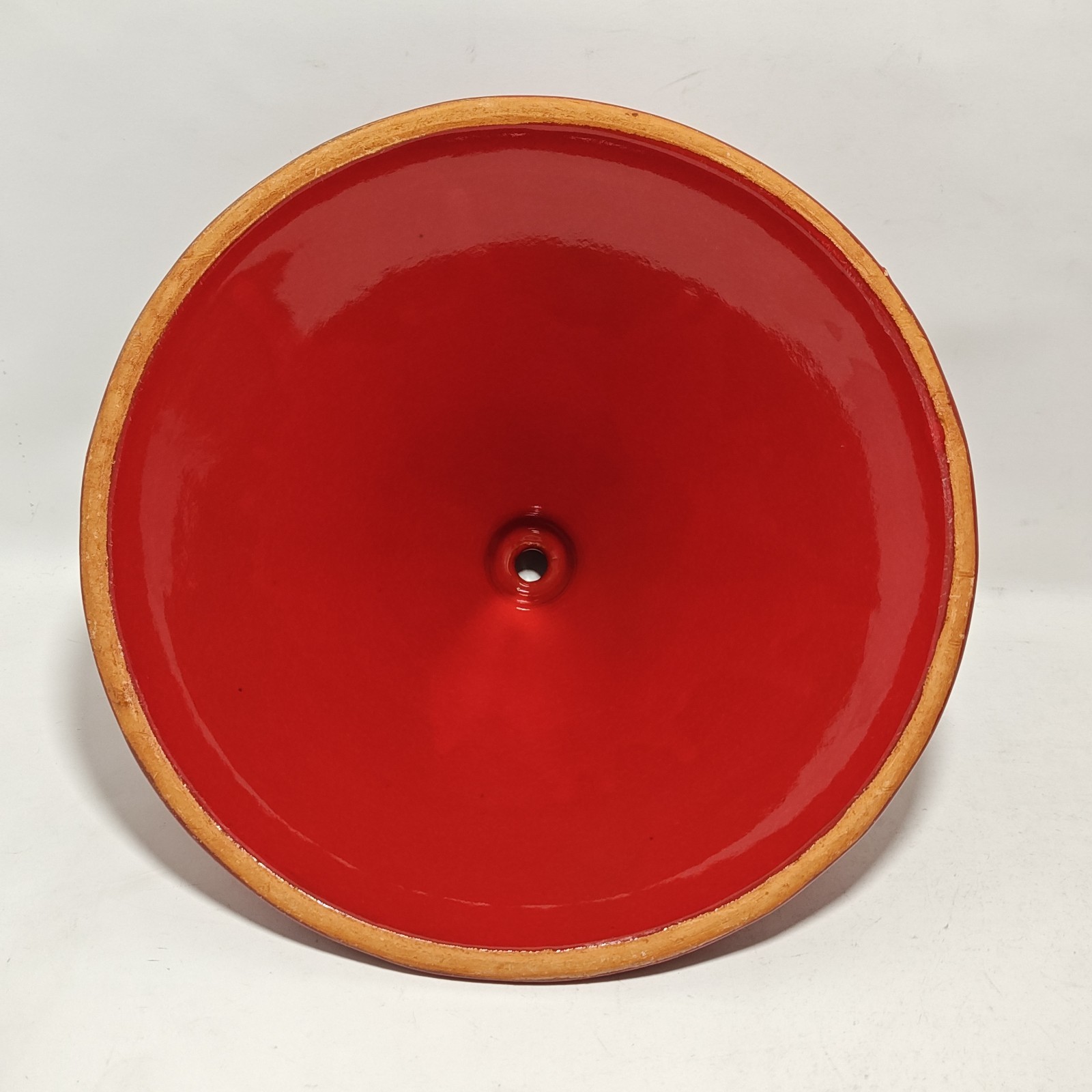 De Silva Red Glazed Terracotta Clay Tajine Cooking Pot Made in Italy 10″