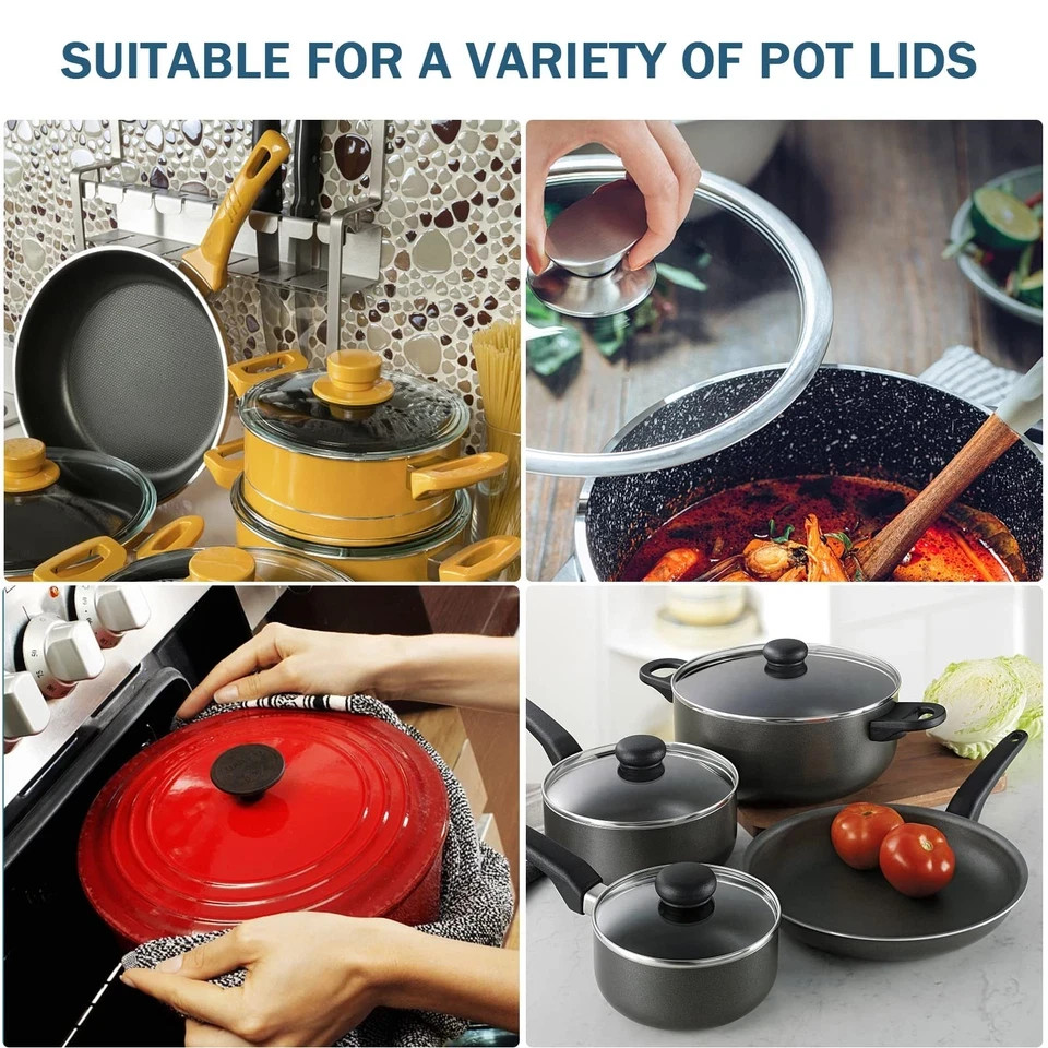 4Pcs Universal Pot Lid Top Replacement Knob,Heat Resistant and Prevent static
