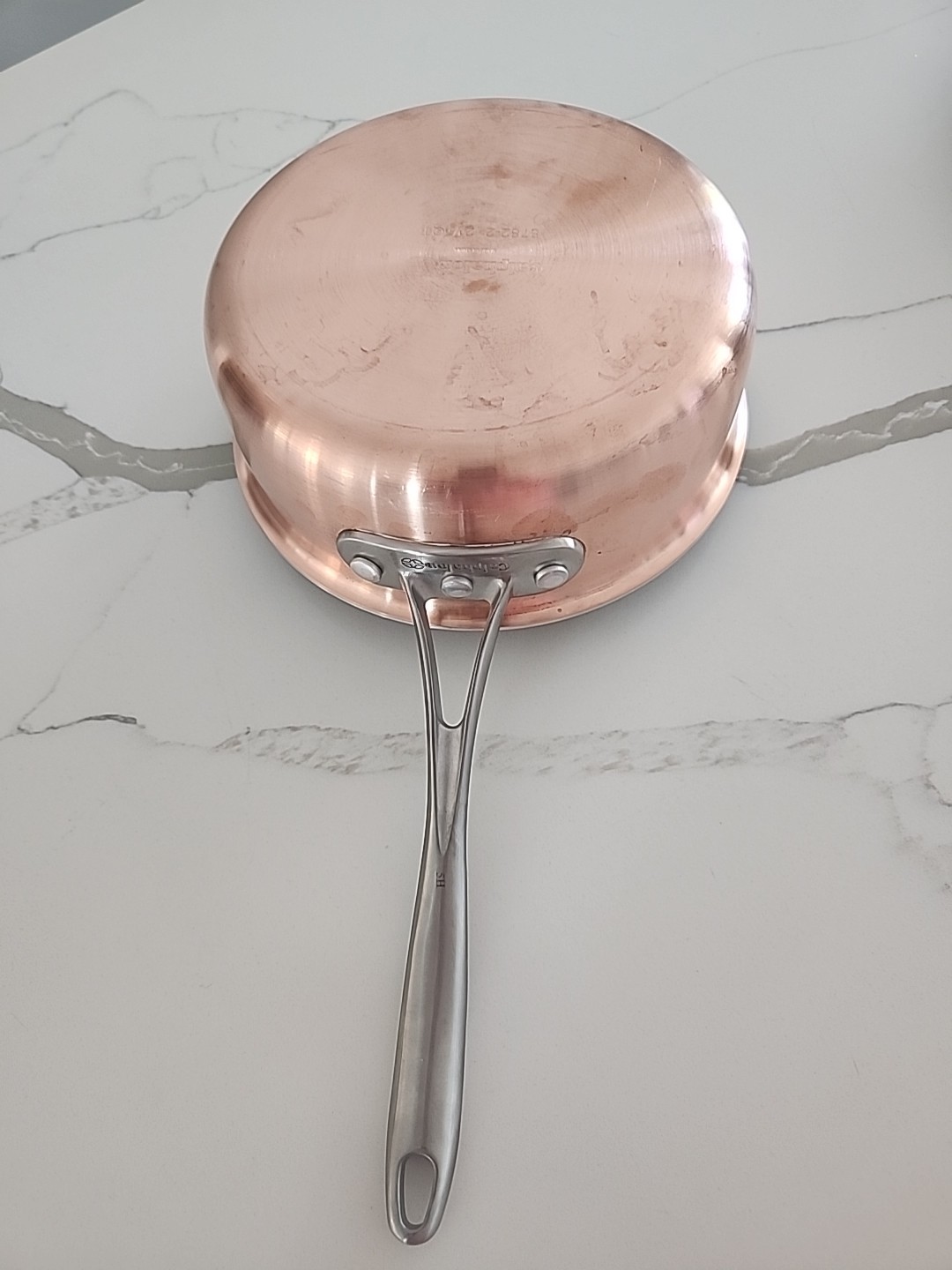 Calphalon Tri Ply Copper 8782-2 2 1/2 qt Medium Size Covered Pan Without Lid