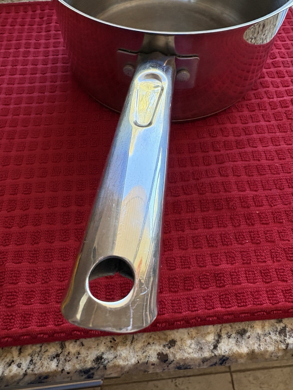 WearEver Stainless Steel 3 Qt Sauce Pan Pot Double Pour Spouts NO LID
