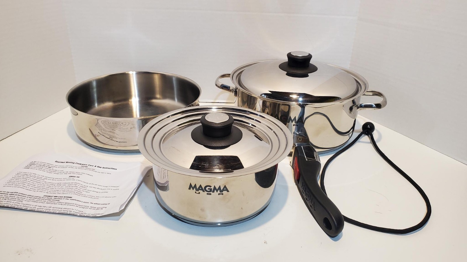 Magma 7 Pc Nesting Stainless Steel Induction Cookware Set A10-362-IND Marine Edn