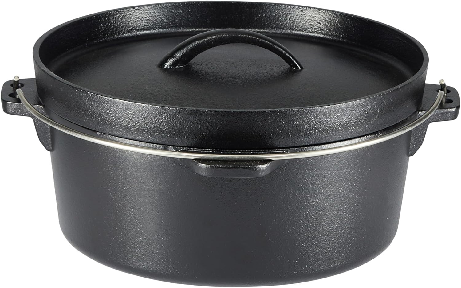 Pre-Seasoned Black Cast Iron 5-Piece Cookware Set for Versatile Cooking