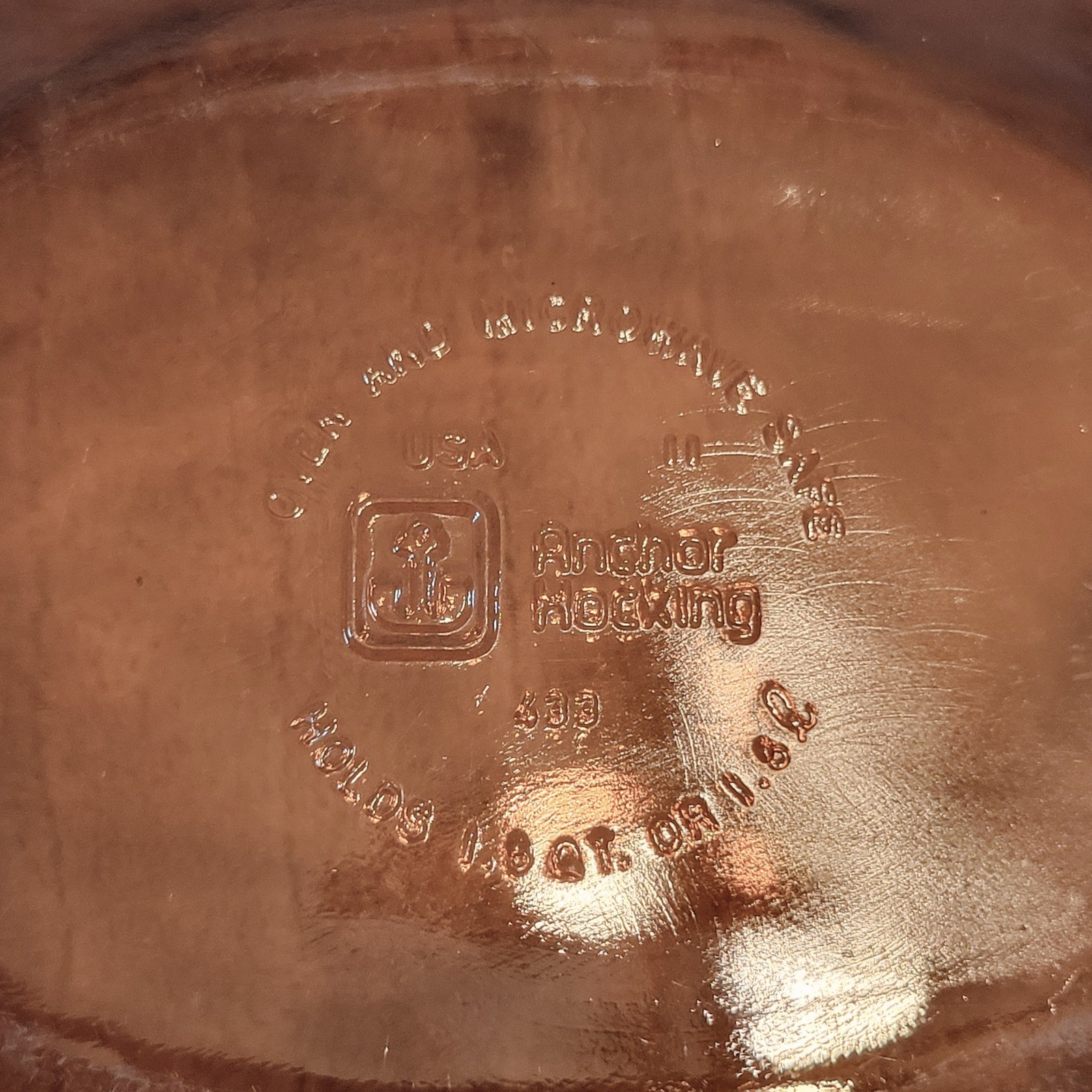 Anchor Hocking Fire King Oval Casserole Dish Amber Glass w Lid 433 1.5 Vintage