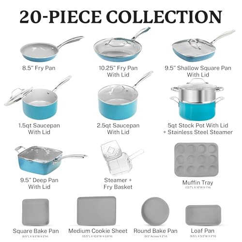 20 Piece Pots and Pans Set Nonstick Cookware Set, Pot and Pan 20 Piece Set