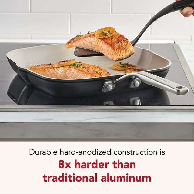 KitchenAid 10-Piece Hard-Anodized Ceramic Induction Cookware Set Matte Black