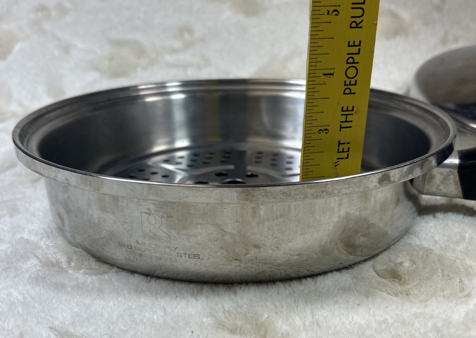 Vintage Rainbow Cookware 18-8 Multi Ply Surgical Steel Skillet W Lid & Insert 11