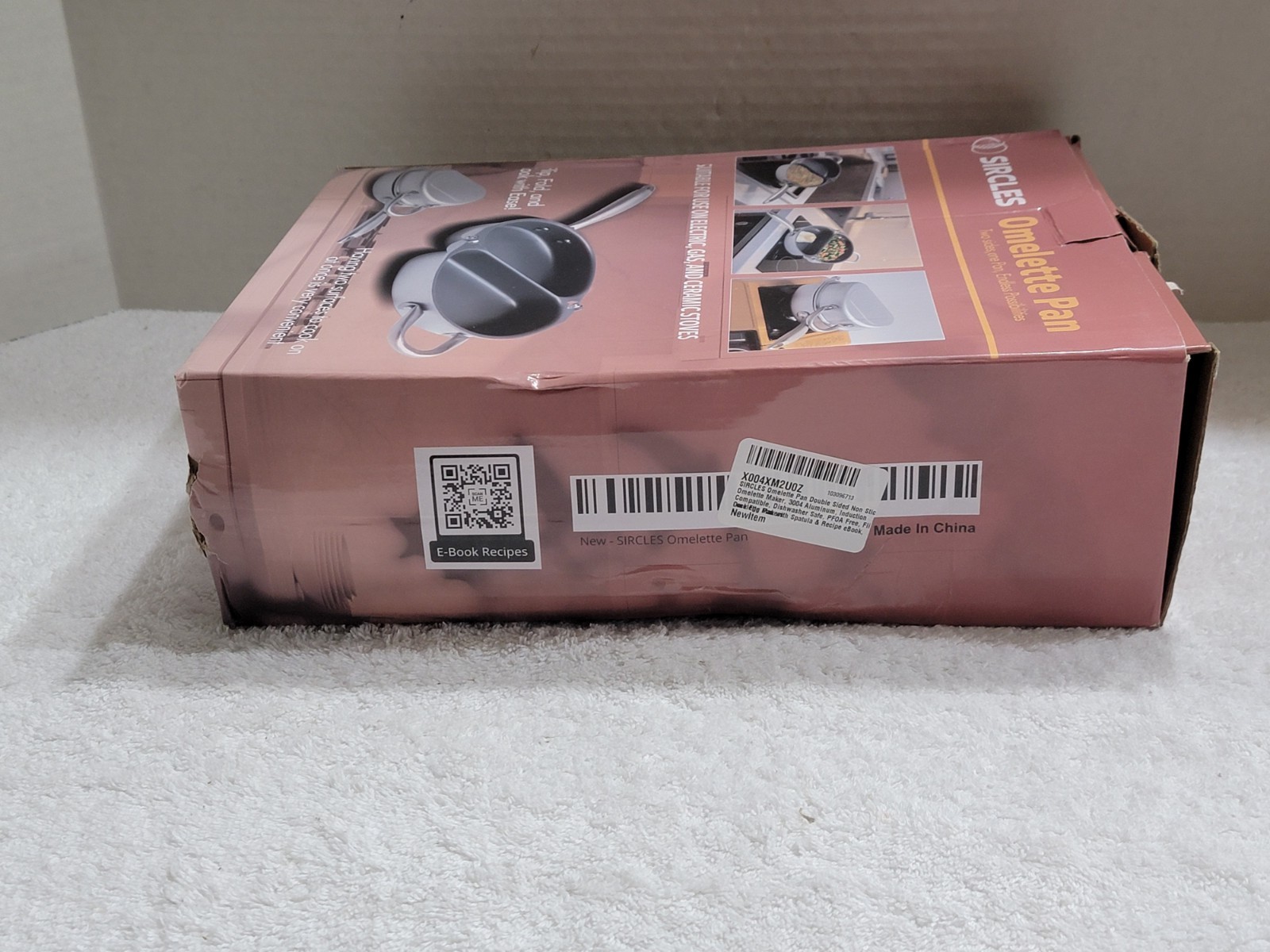 NEW Frittata Omelette Pan Non-Stick Aluminum Folding Compact Maker w/Spatula