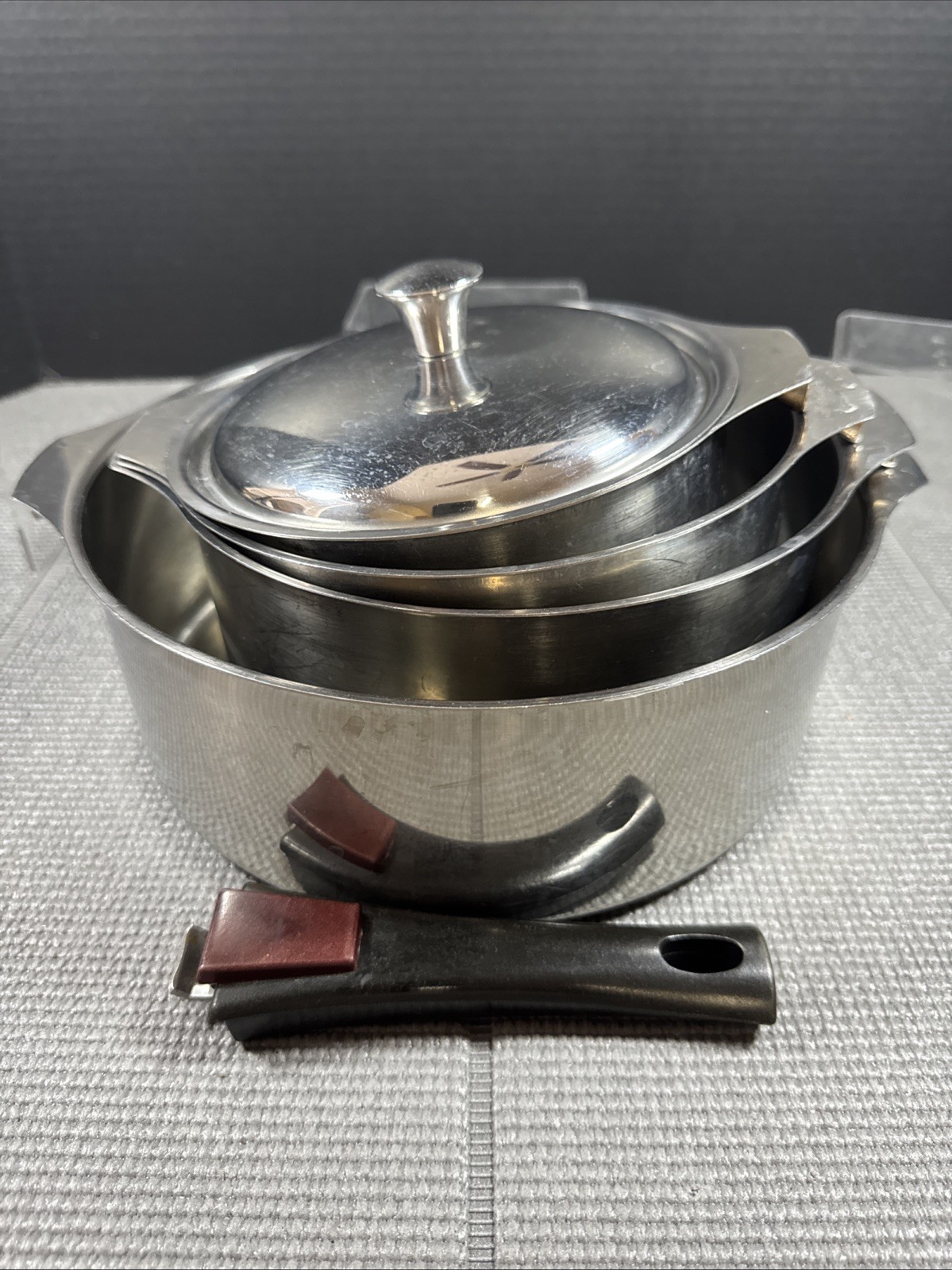 LETANG REMY Mixed 6 Piece Stainless Steel Cookware Pot Set FRANCE