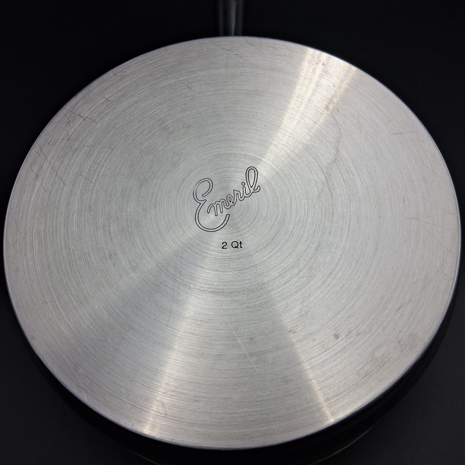 Emeril 2 Qt Stainless Steel Saute Pan w Lid Wide Shallow Riveted Handle