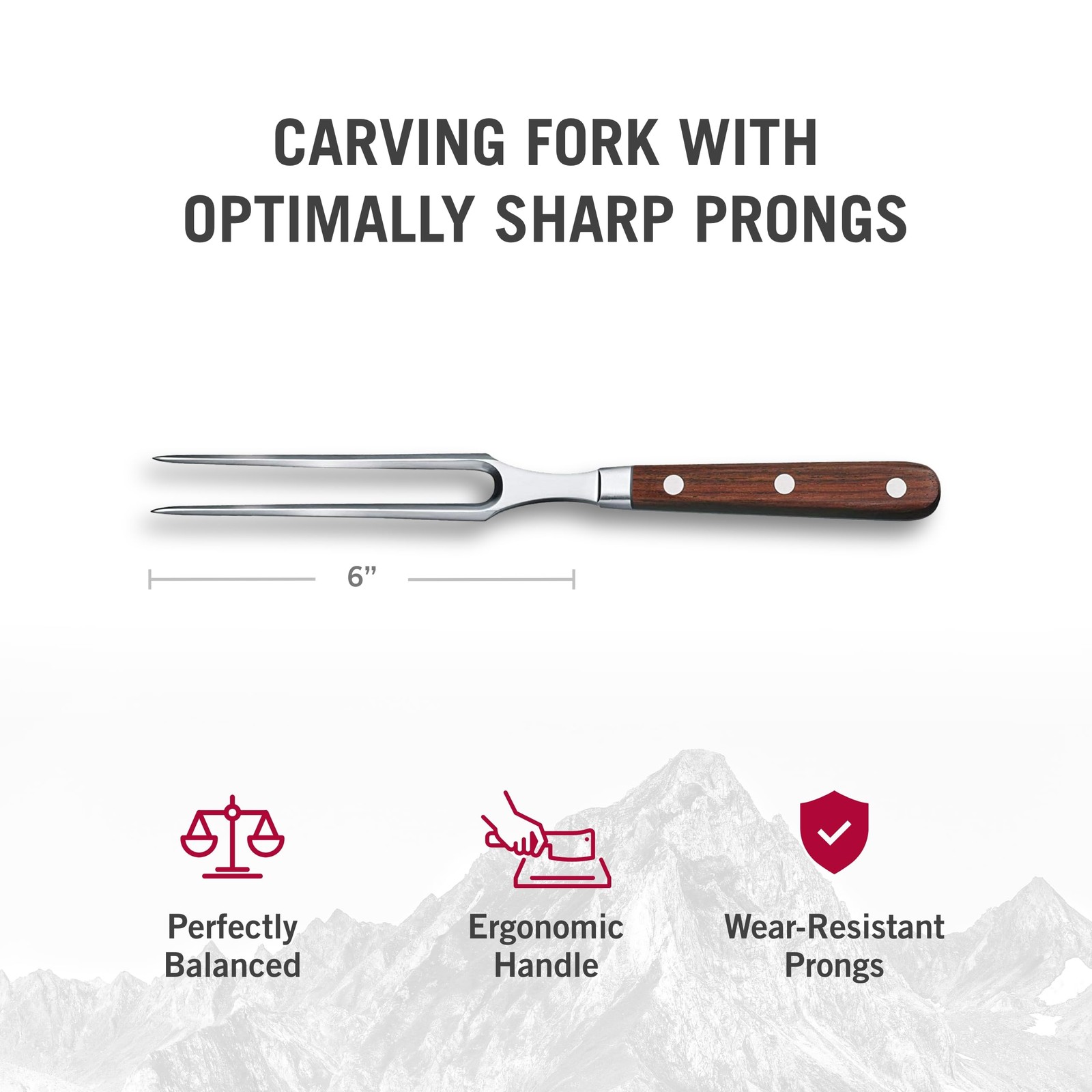 VICTORINOX 7.7230.15G Carving Fork 15cm Wood Grand Maitre Forged Meat Knife