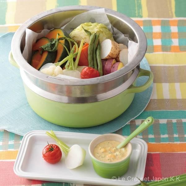 Le Creuset 20cm Stainless Steel Steamer Insert Basket for Cocotte Ronde 20 Pot