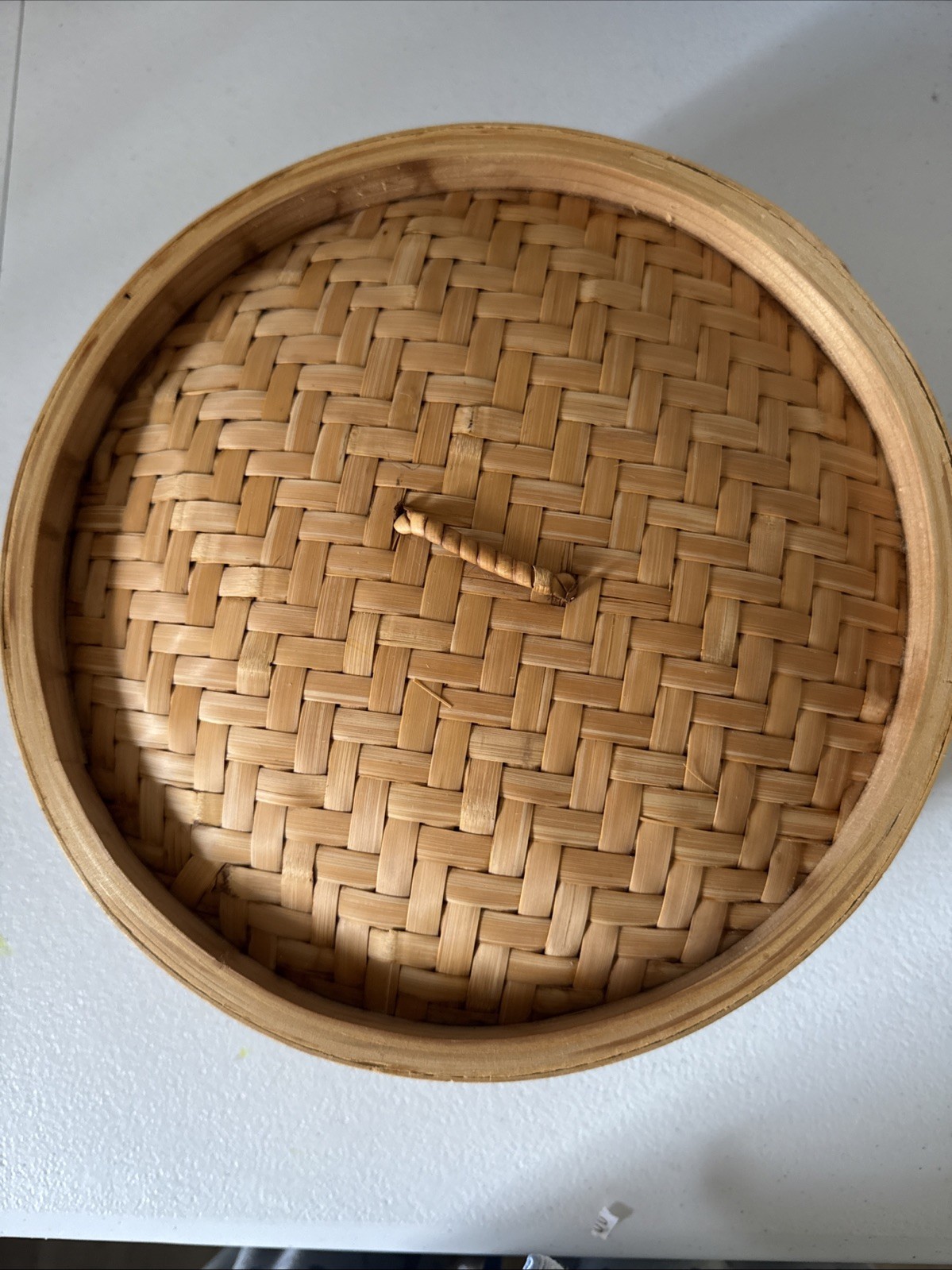 Vintage 9.9”X4” 2 PIECE JAPANESE BAMBOO STEAMER