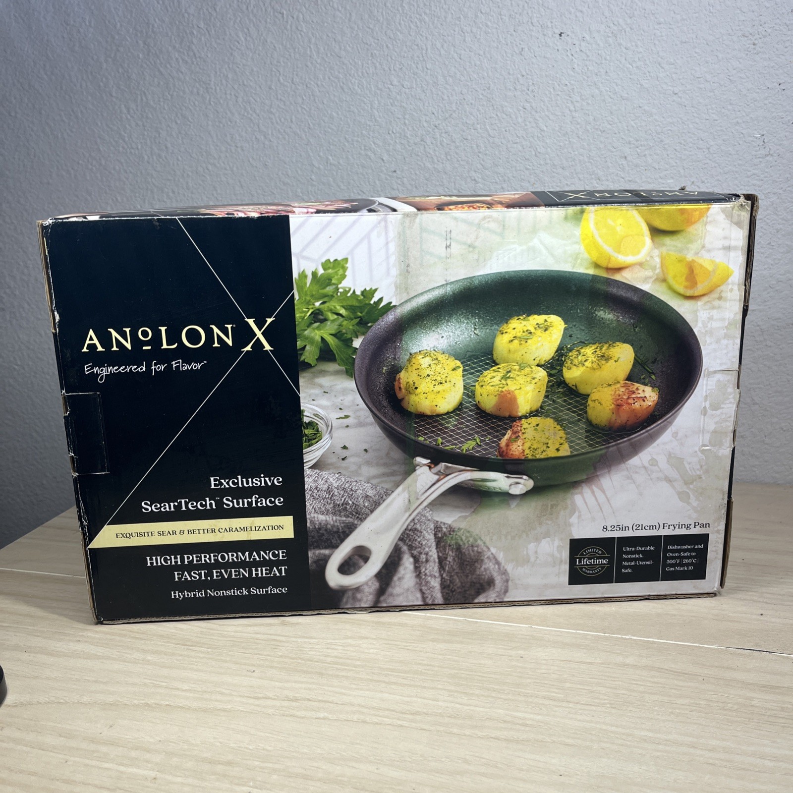 Anolon X Hybrid Nonstick Frying Pan/Skillet, 8.25 Inch, Dark Gray