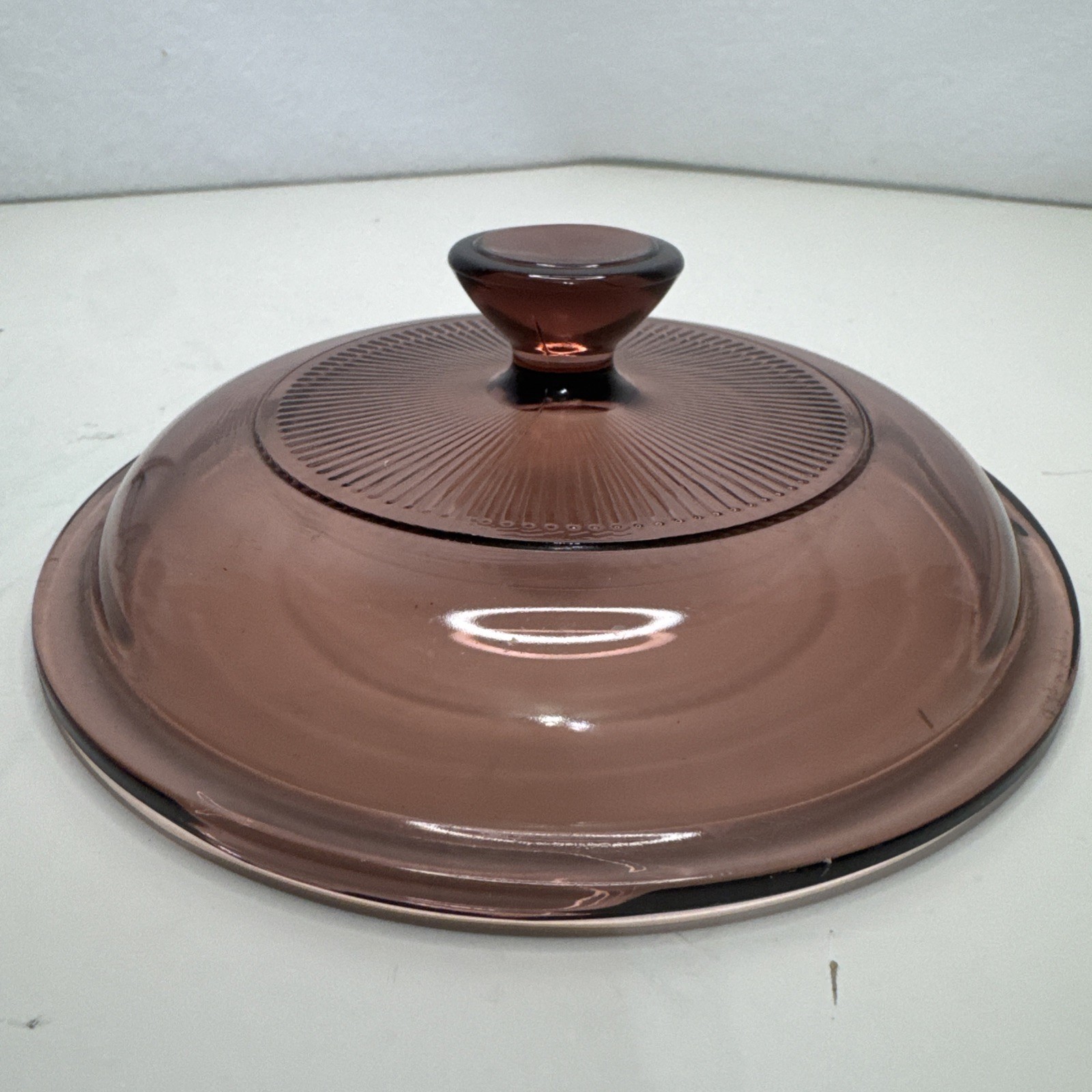 Vintage Pyrex Visions Cranberry Glass 11 V1C Lid Fits 1L / 1 QT Sauce Pan