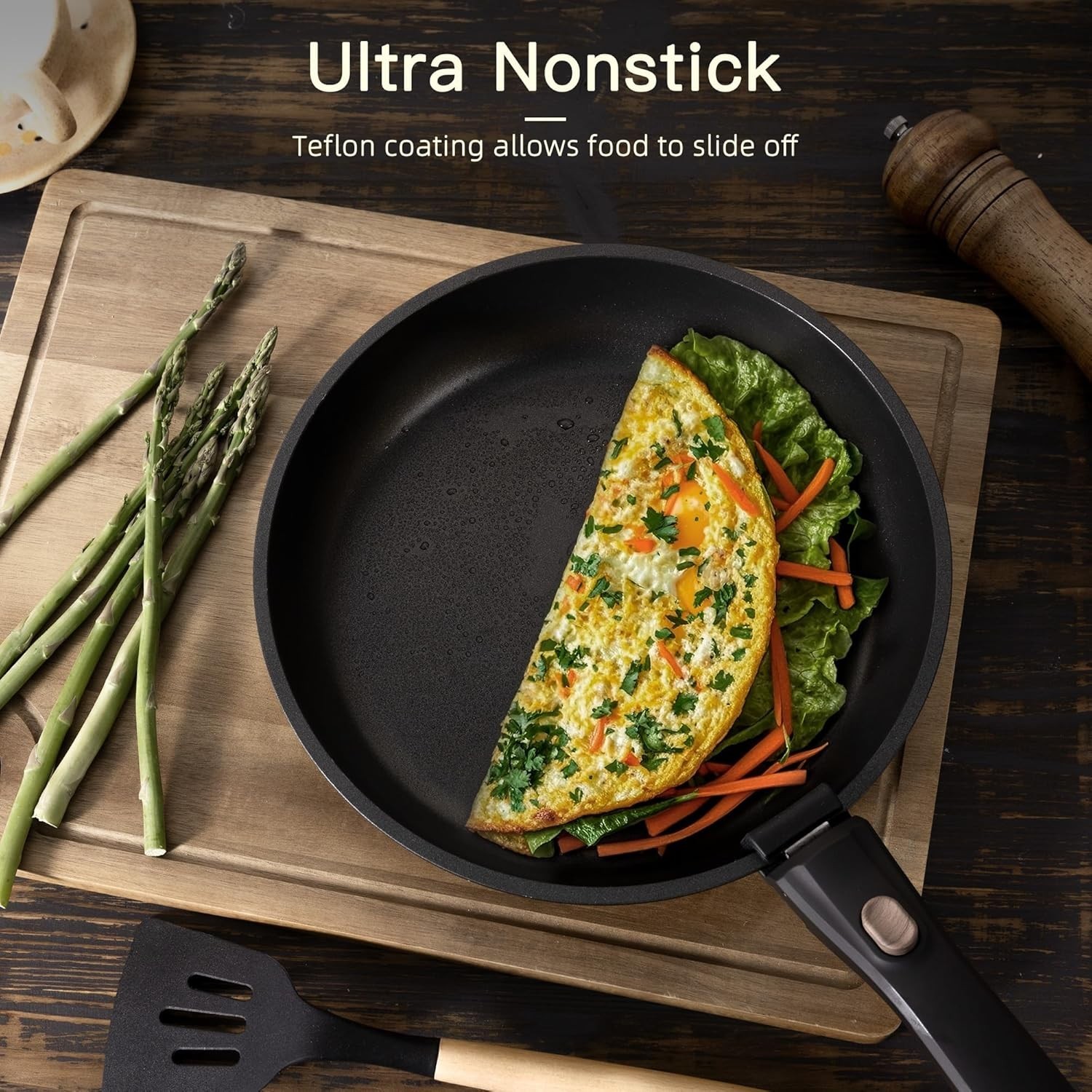 21-Piece Non-Stick Ceramic Cookware Set – Induction Ready with Removable Handles