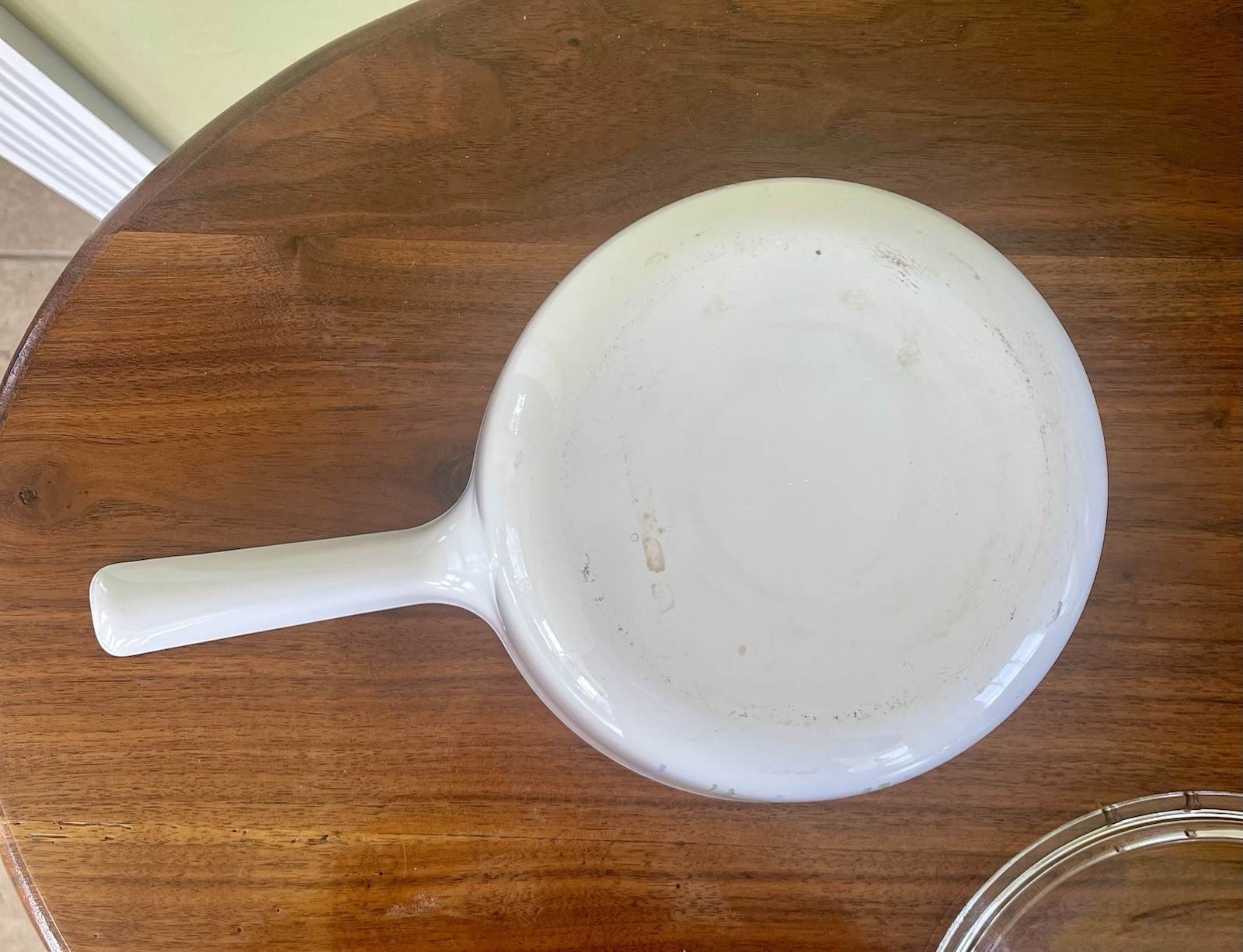 CorningWare Shadow Iris Ceramic Saucepan White Purple Green w/Glass Lid 1.5 L