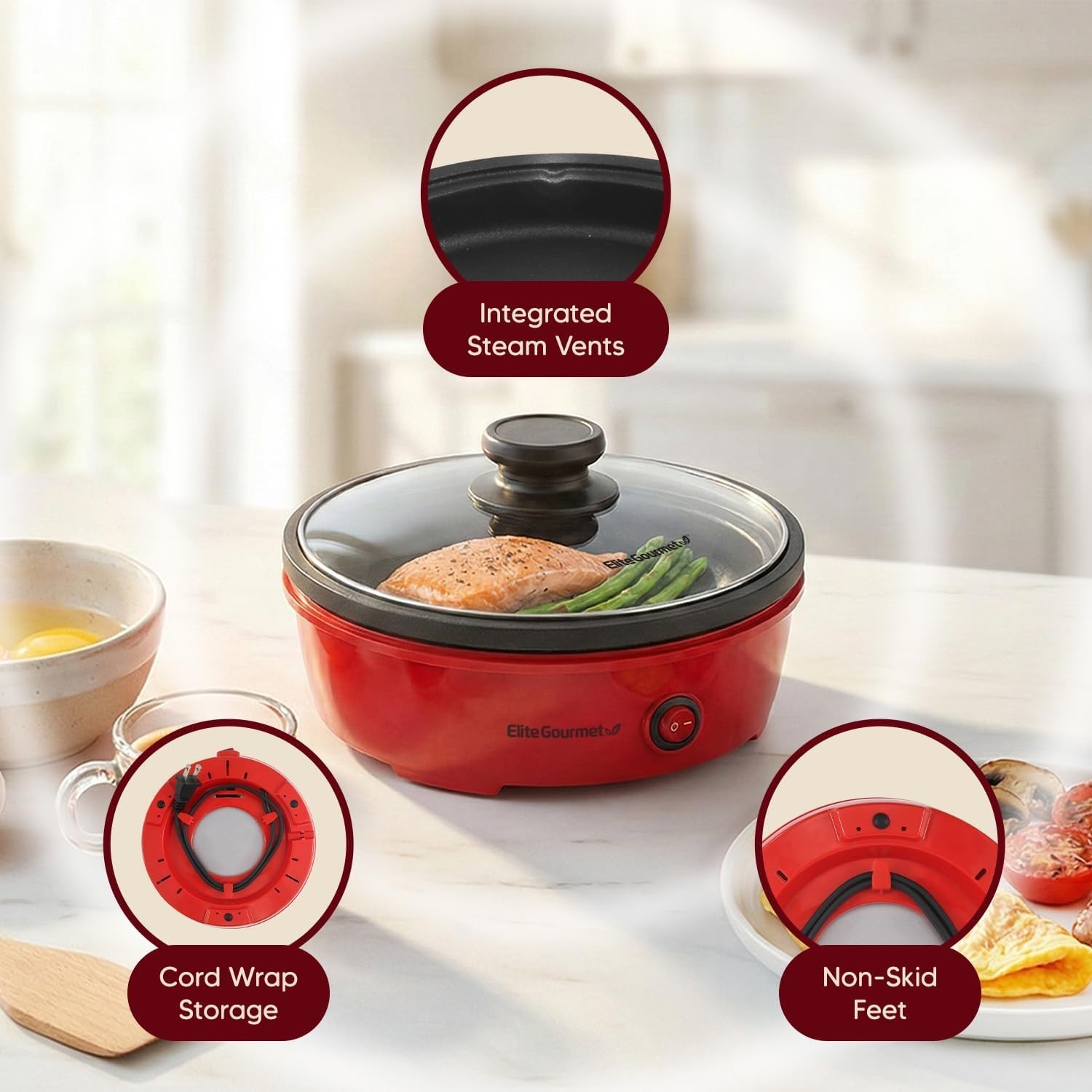 Versatile 8.5-Inch Non-Stick Skillet with Glass Lid – Perfect for Small Spaces