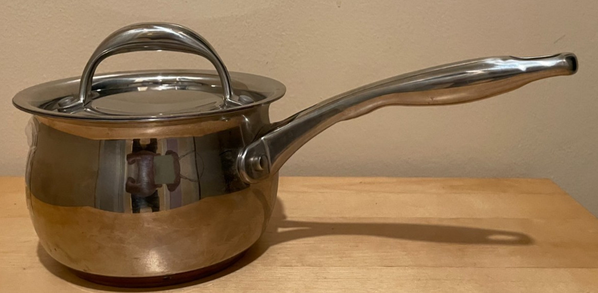 Kirkland Signature 1.5-Qt Saucepan Professional Quality Grade NSF Copper