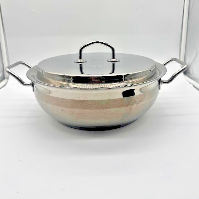 Silga Teknika 28cm Stainless Steel Casserole Pan with Lid Made in Italy 17028