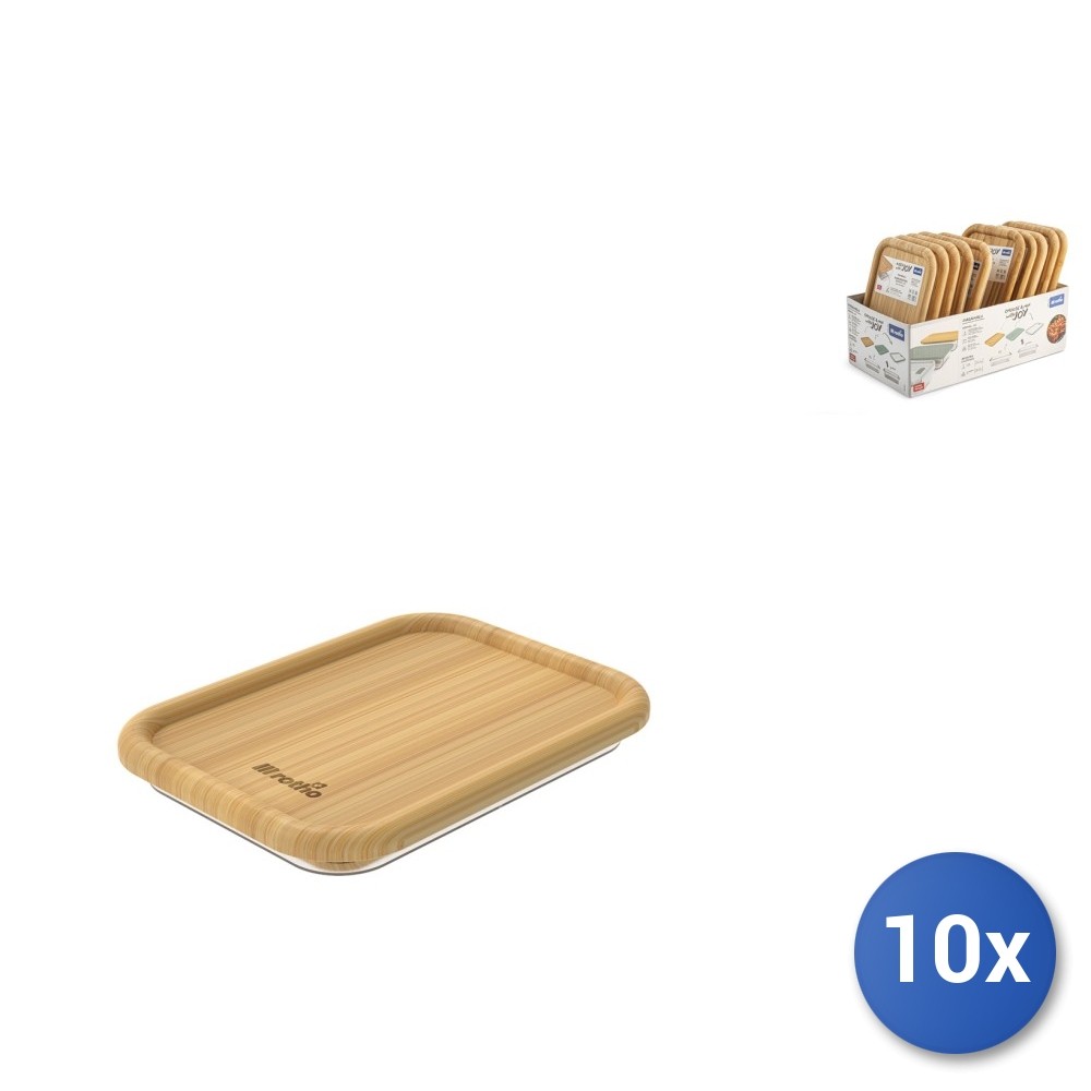 10X Bamboo Lid For Pagamalu Container 14.8X11Cm, Light Brown