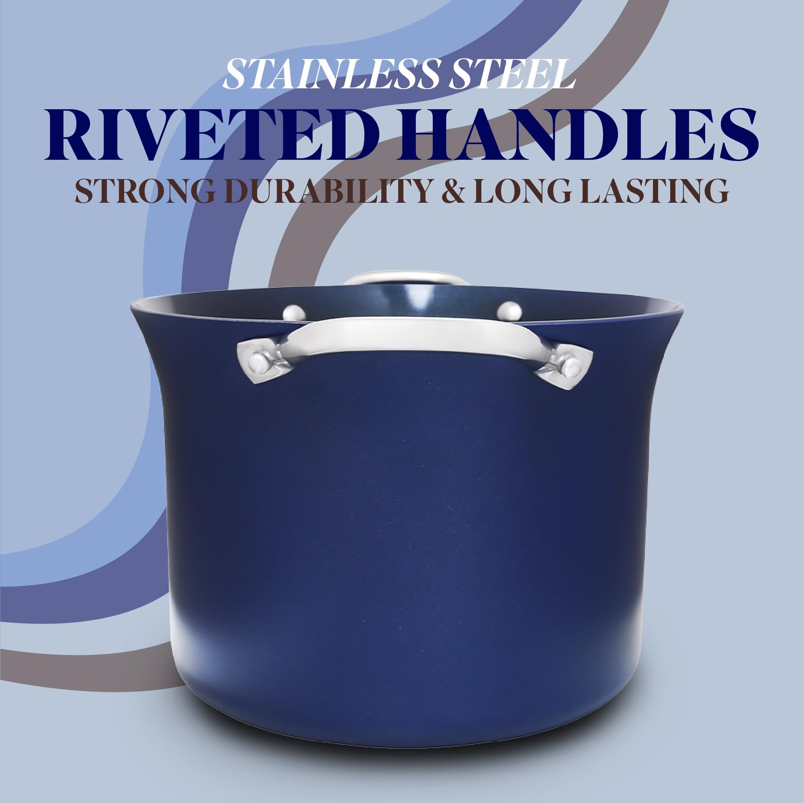 CONCORD Sapphire Nonstick 7 Quart Stock Pot Cookware Set (Induction )