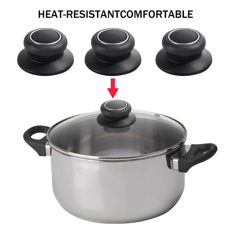4Pcs Universal Pot Lid Top Replacement Knob,Heat Resistant and Prevent static