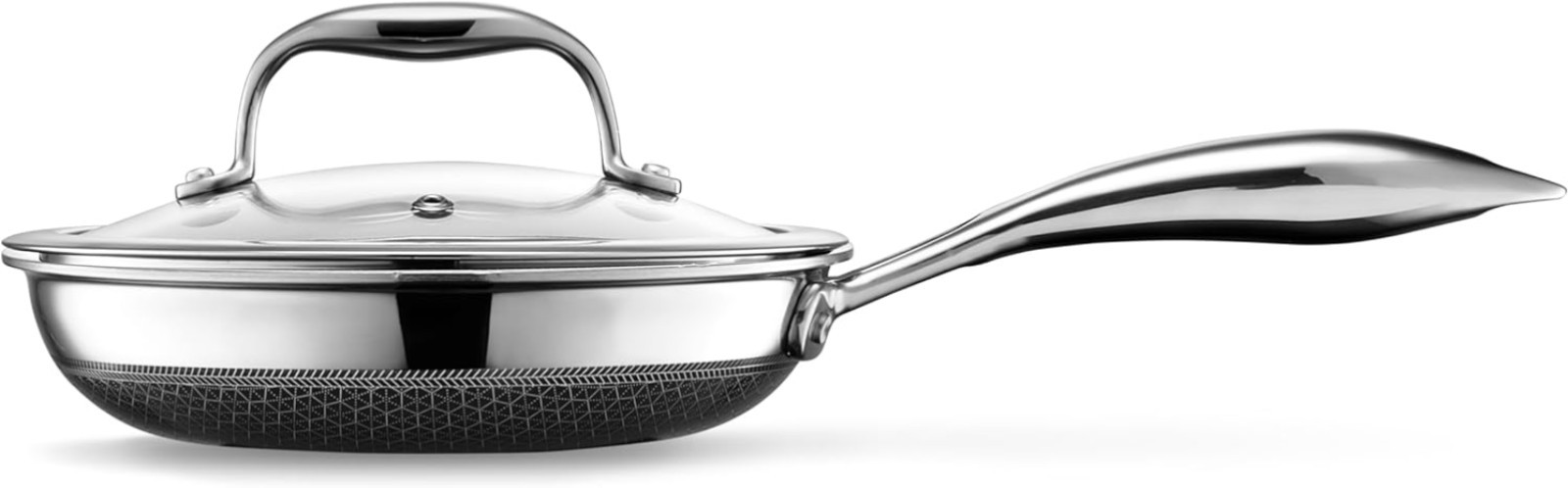 Hybrid Nonstick 7-Inch Fry Pan with Glass Lid, Perfect for Reductions & Sautéing