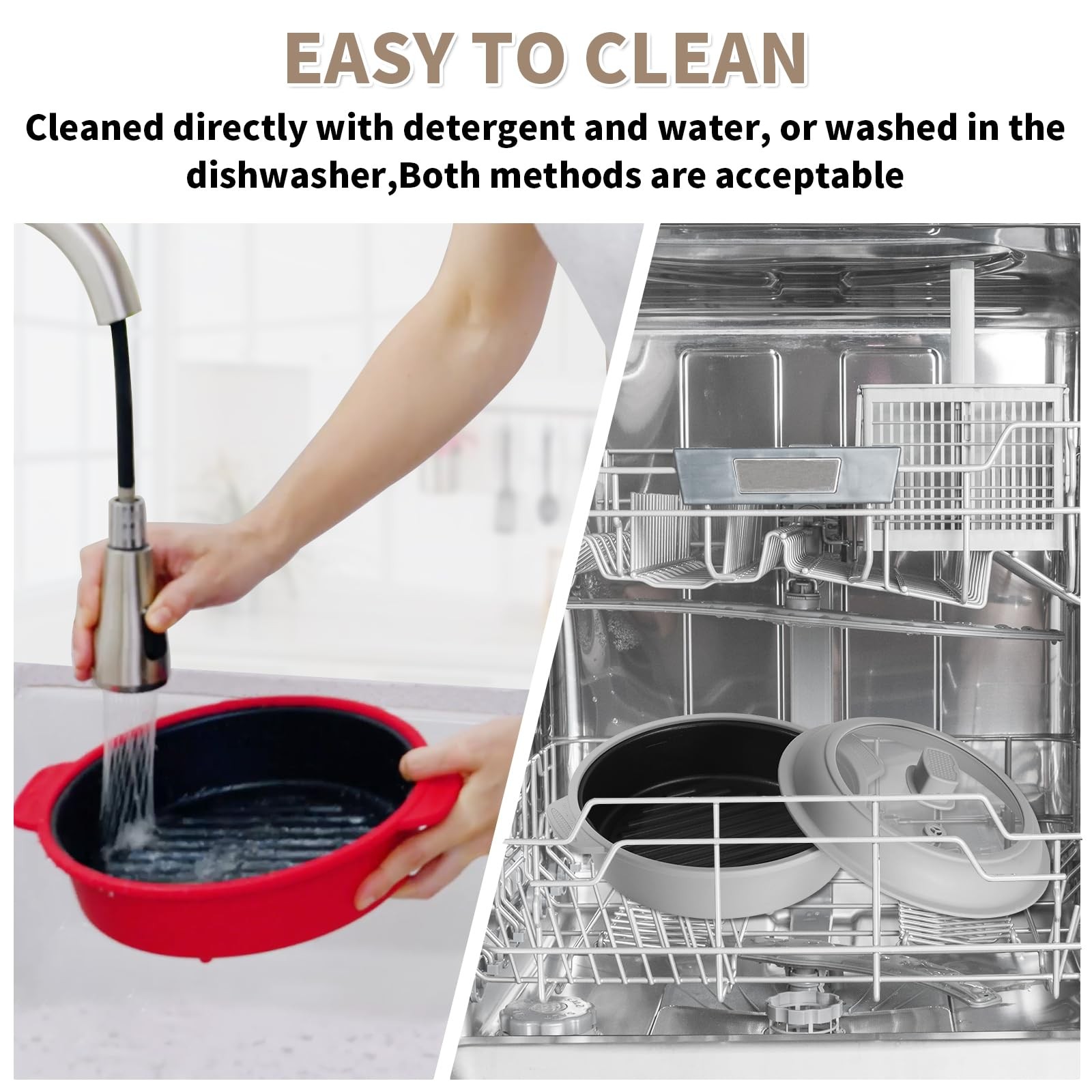 Microwave Grill Pan, Fry Griddle Crisper Pan with Lid for Grilling Browning a…