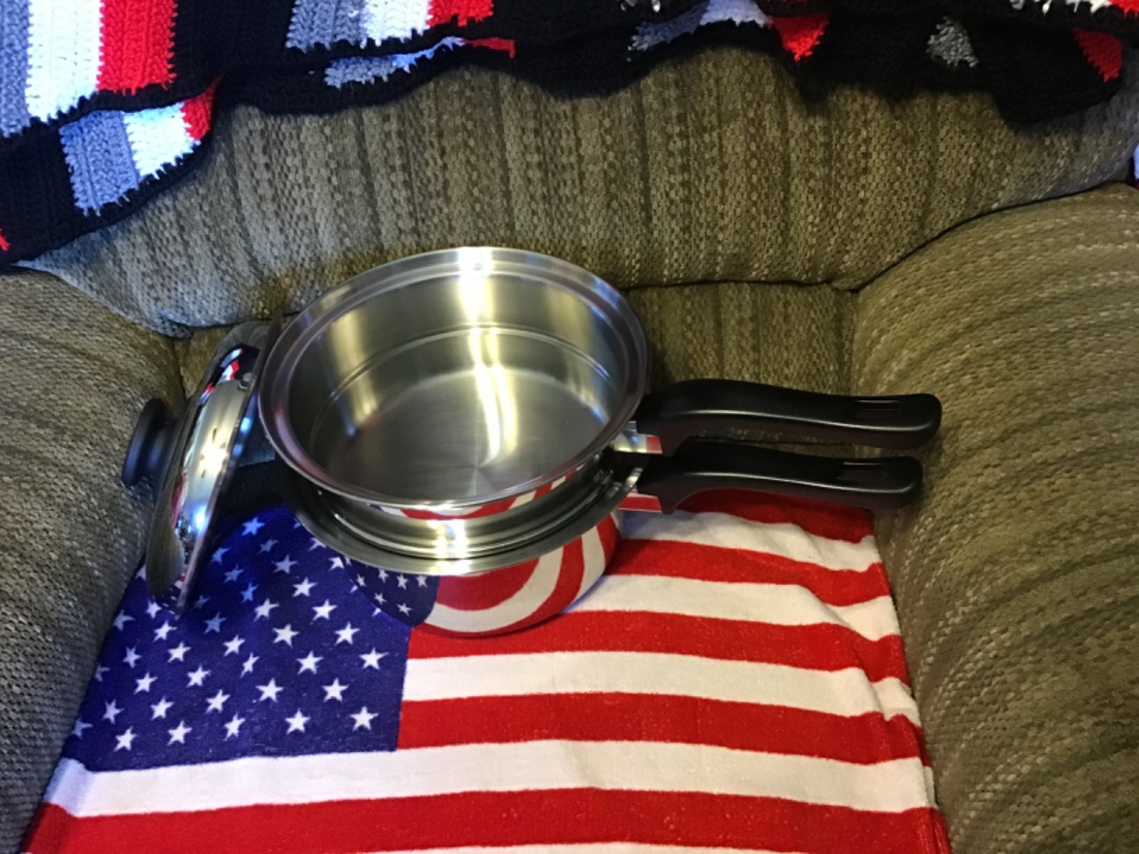 MAXAM WORLDS FINEST 7 Ply Stainless Double Boiler Saucepan set with lid EXC 3 pc