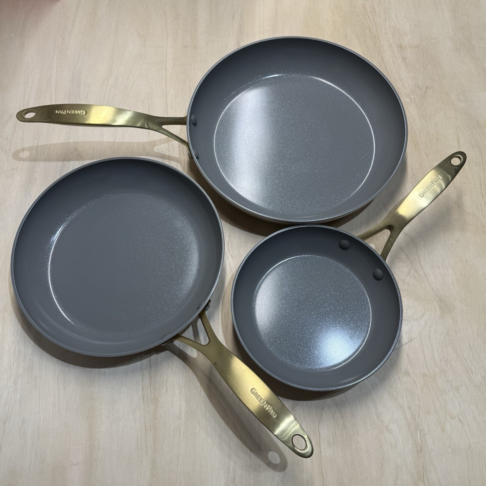 GreenPan Jewel Pro 11-Piece Cookware Set Hard Anodized Nonstick Taupe NEW NO BOX