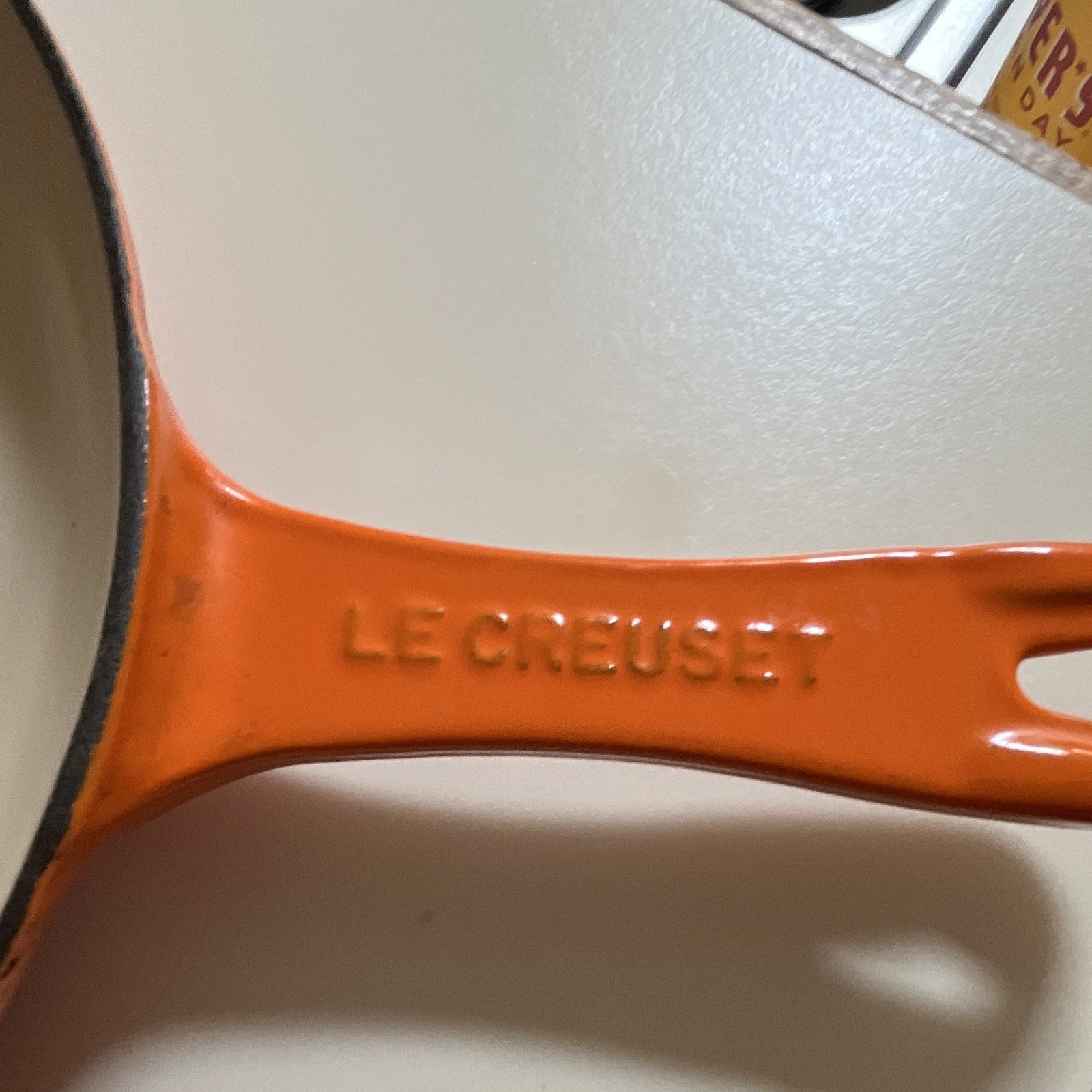 Le Creuset Signature Orange Enameled Cast Iron 10in Frying Pan Long Handle