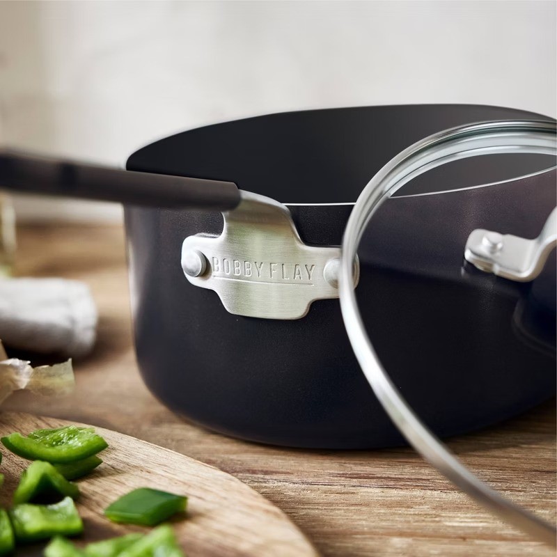 2.54qt Ceramic Nonstick Aluminum Sauce Pan with Lid