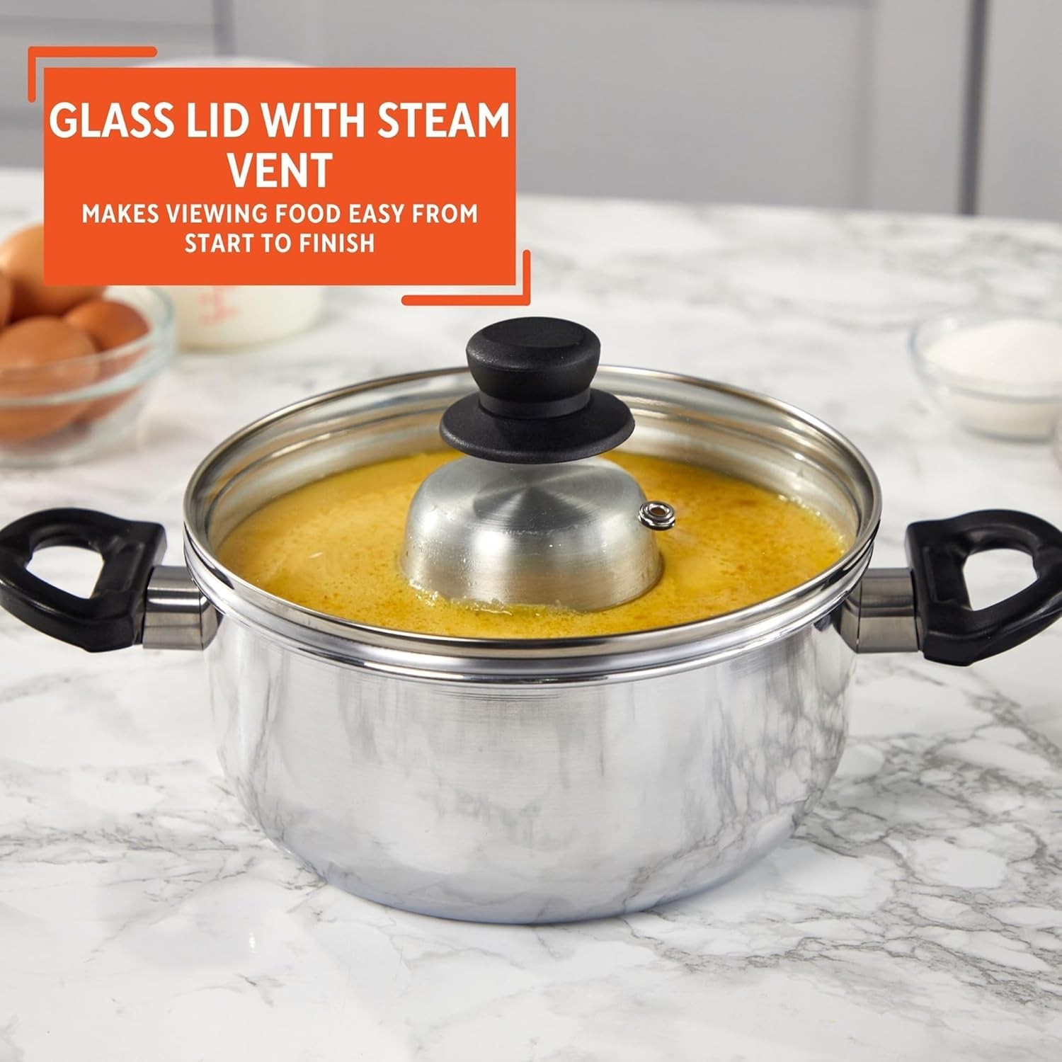 3Qt Double Boiler/Baño Maria w/8in Flan Inner Pan – 20cm