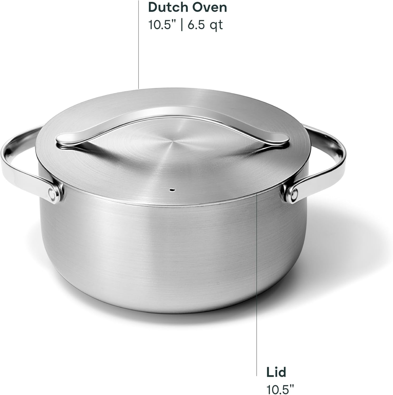 6.5 Qt Stainless Steel Dutch Oven – 5-Ply, Oven Safe & Non-Toxic Cookware
