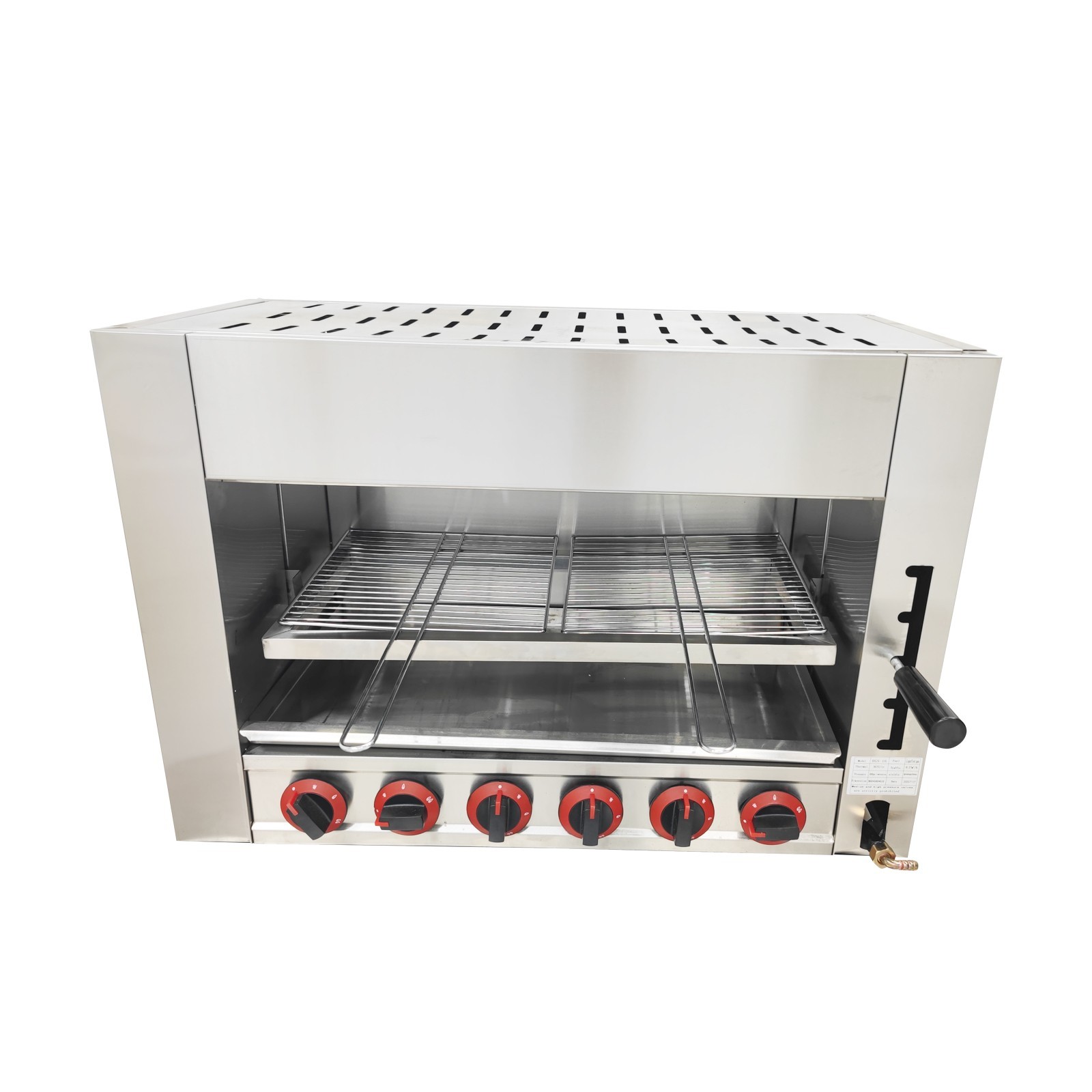 Single Layer LPG Chicken Roaster Oven Tabletop Cheese Melter Adjustable Lever