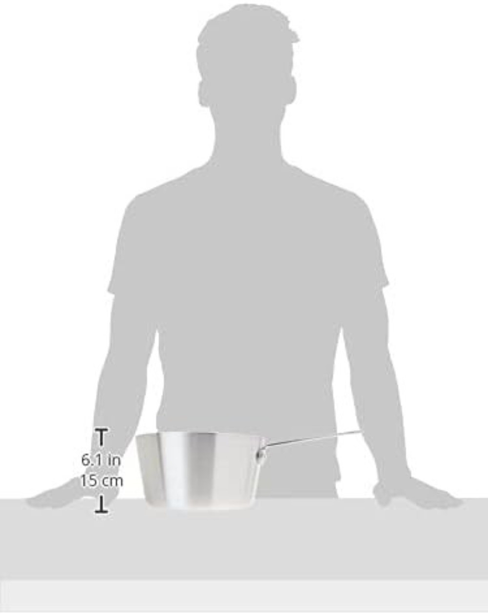 Heavy-Duty Aluminum Tapered Sauce Pan 3mm 4.25 Quart