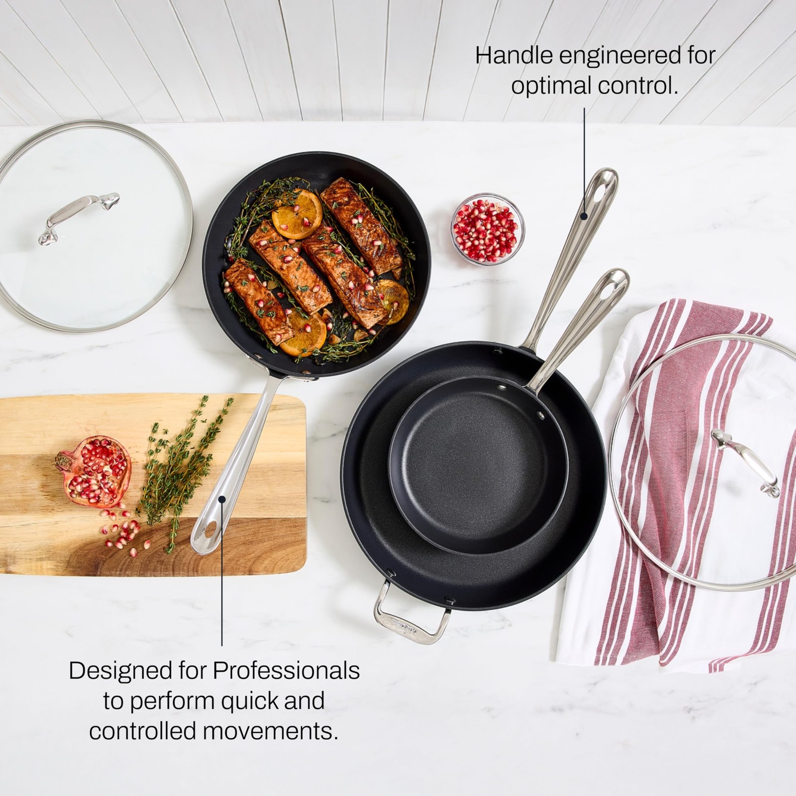 All-Clad HA1 Hard Anodized Non Stick Fry Pan Set 2 Piece, 8, 10 Inch, Inducti…