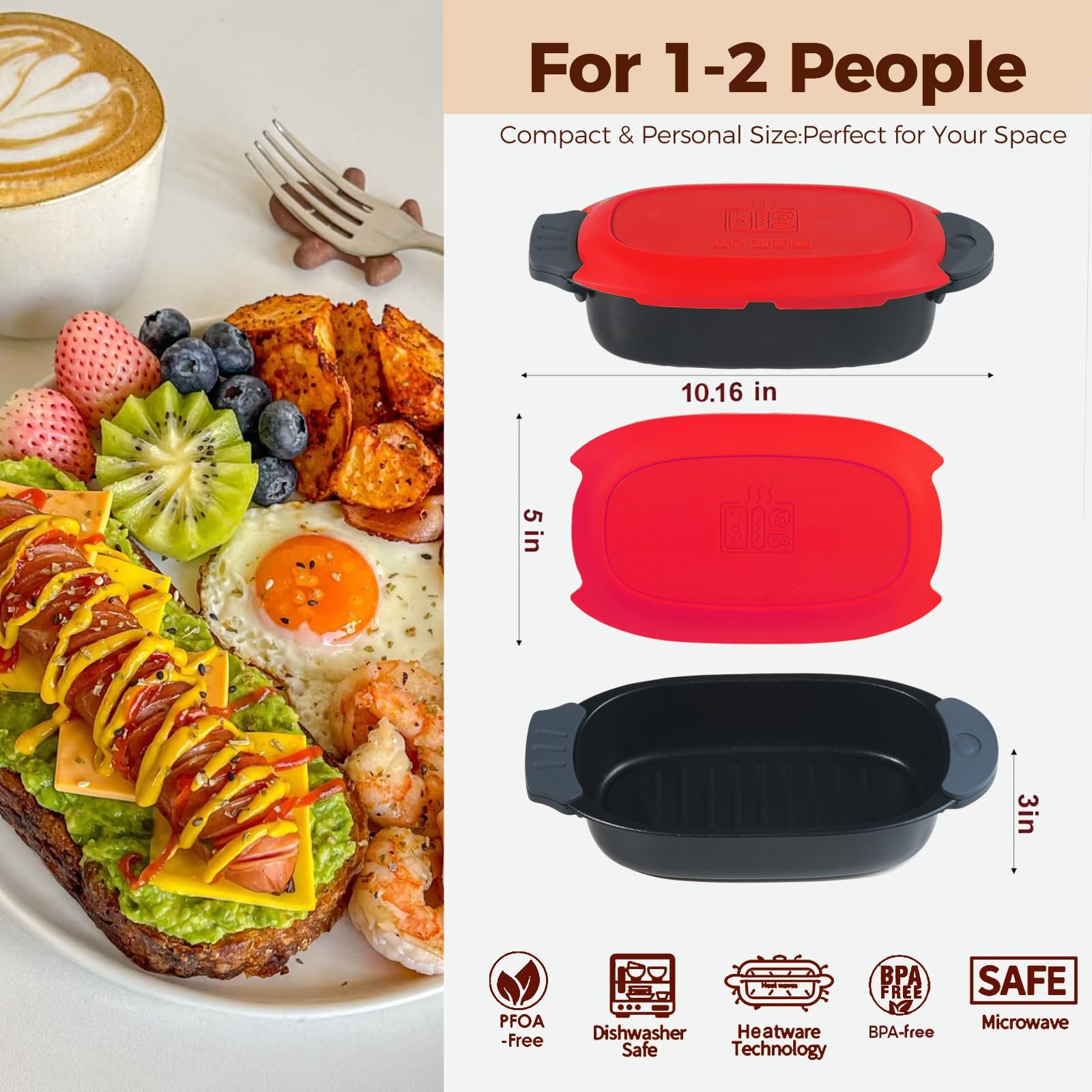 MKYSAIL Quick-Heat Microwave Grill Pan & Bacon Cooker | The Perfect Kitchen A…