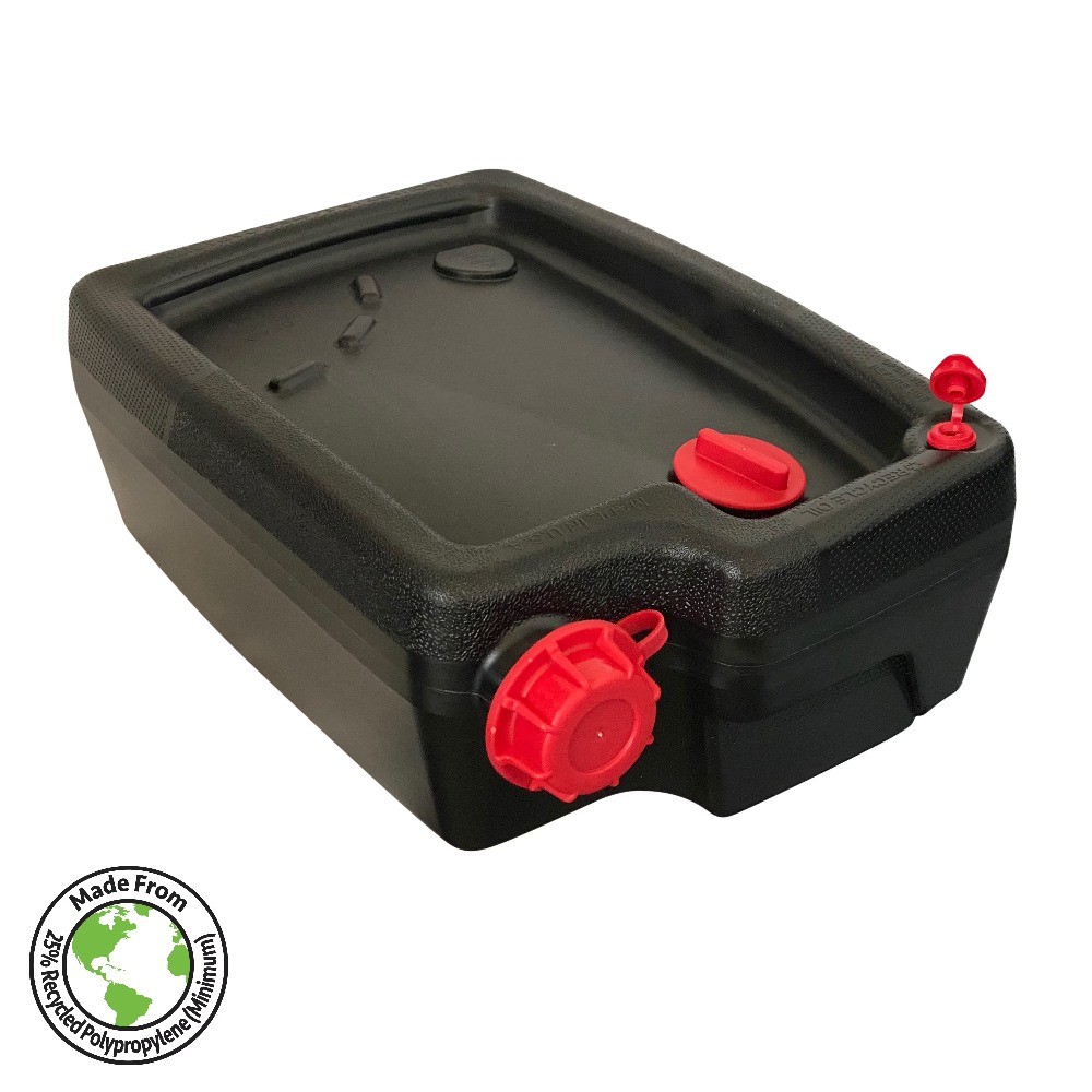 10 Quart Automotive Drain Pan Container, HT-10QT-2025, Black