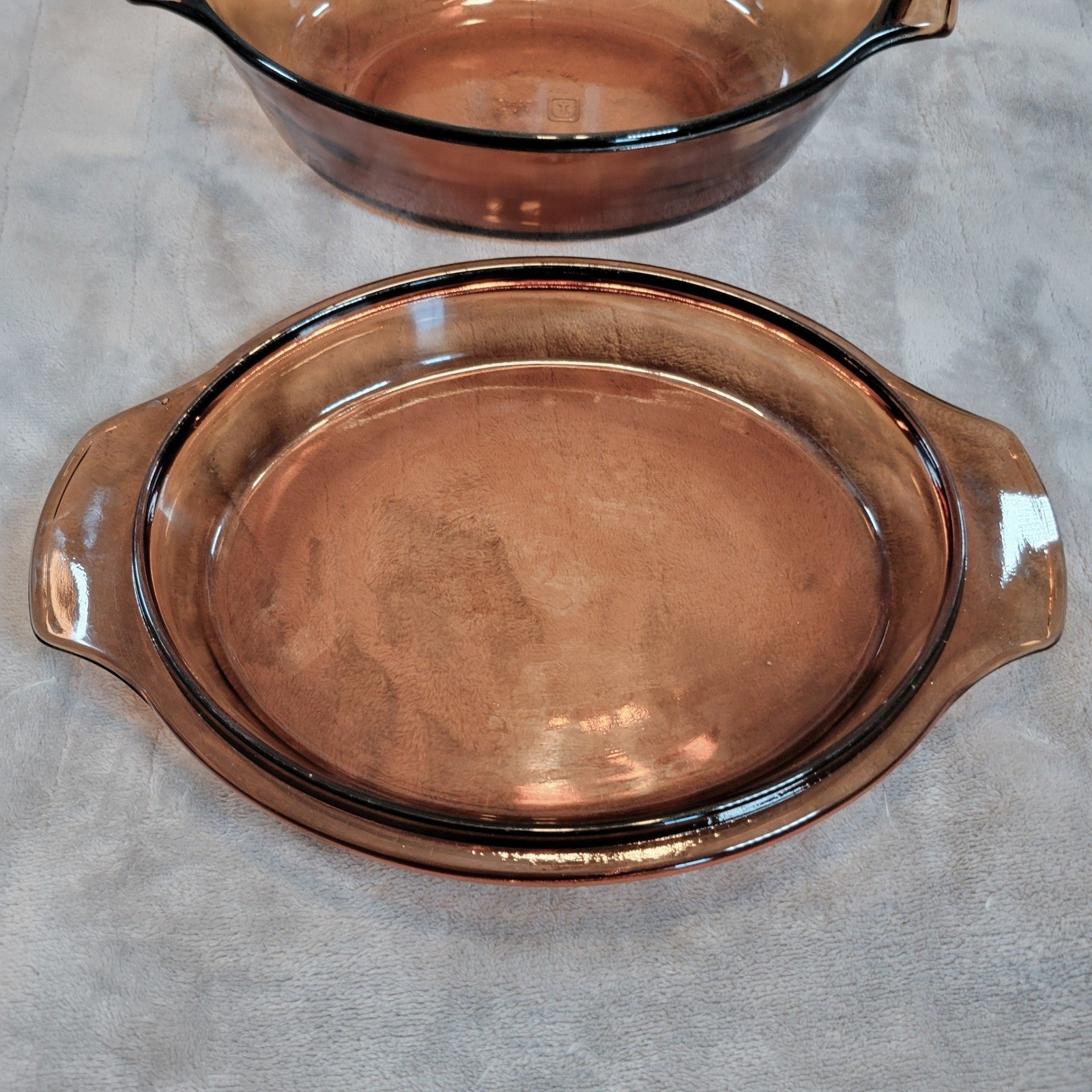 Anchor Hocking Fire King Oval Casserole Dish Amber Glass w Lid 433 1.5 Vintage