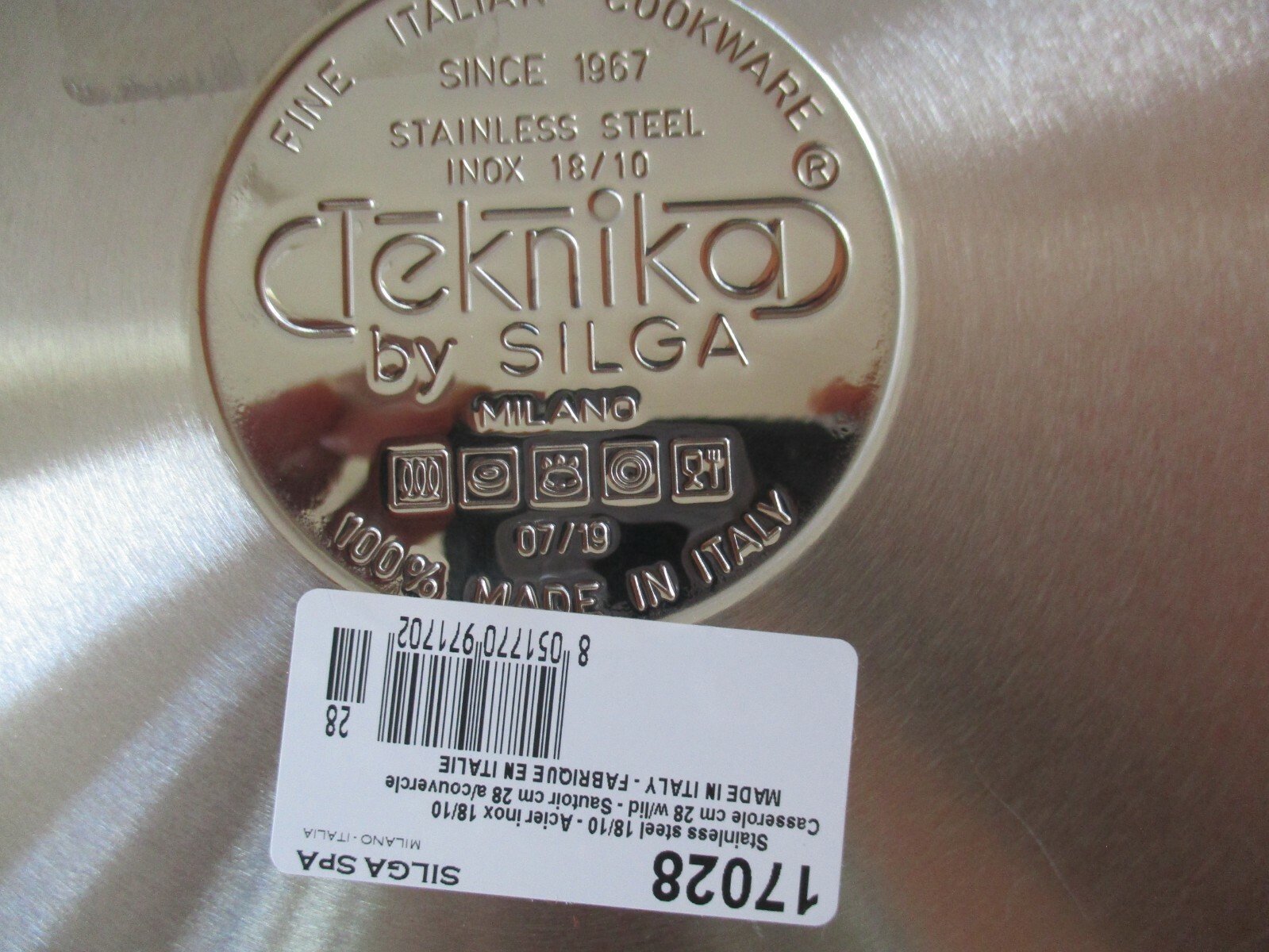 BNWT Silga Teknika 28cm (11″) Risotto Pot – “Bombatina” w/ lid, casserole, 17028